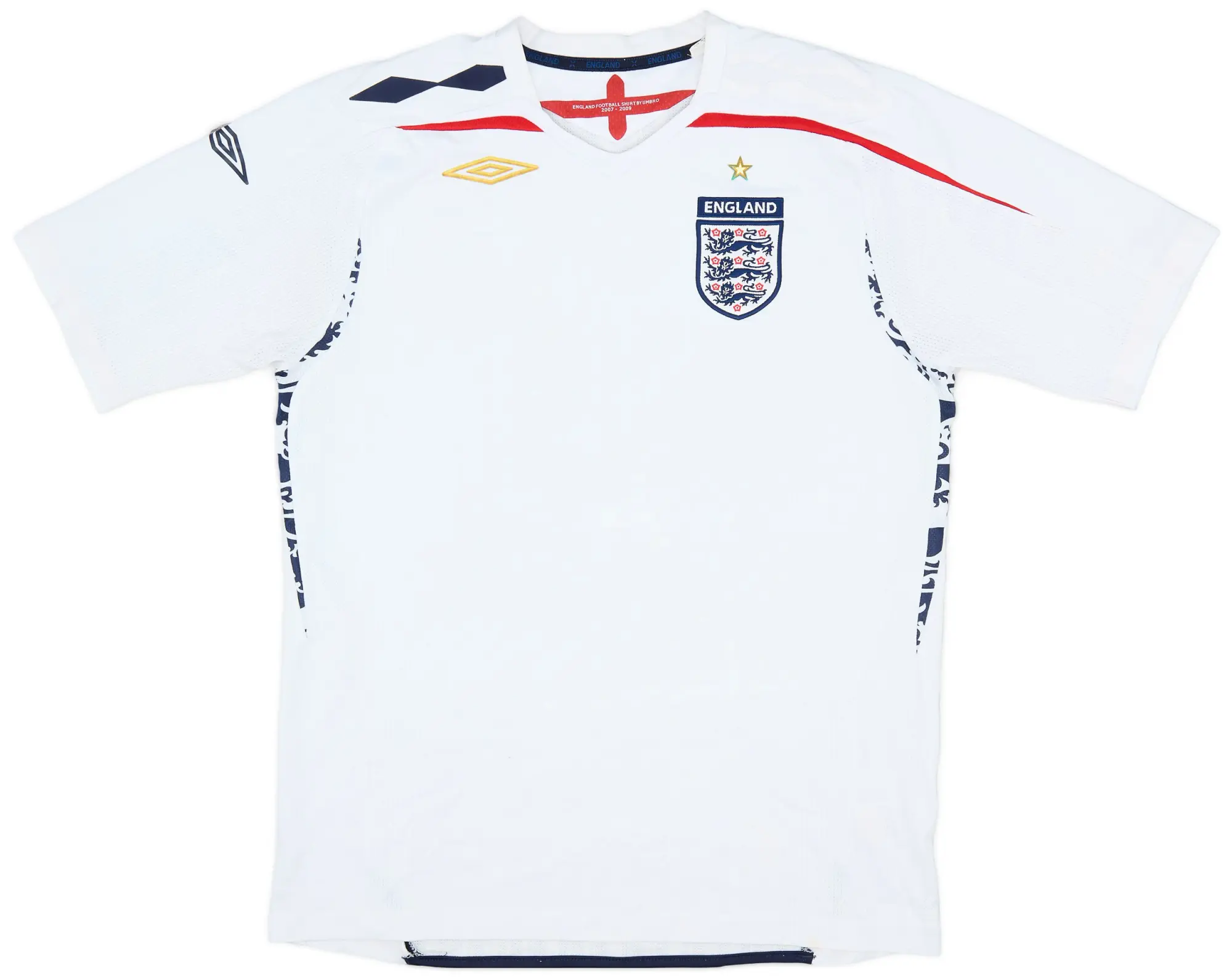 Umbro 2007-09 England Home Shirt - 7/10 - (L)