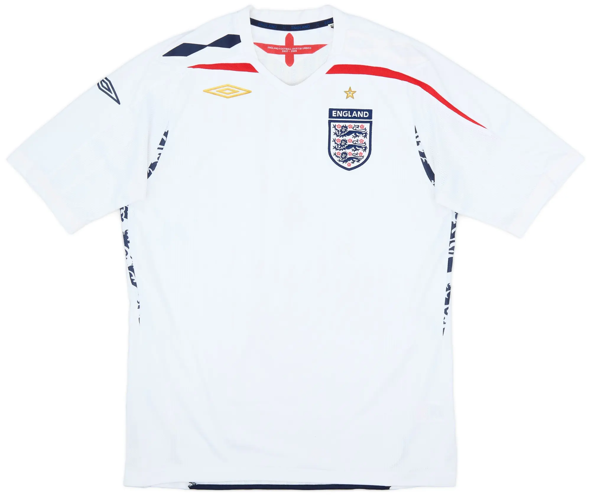 Umbro 2007-09 England Home Shirt - 6/10 - (L)