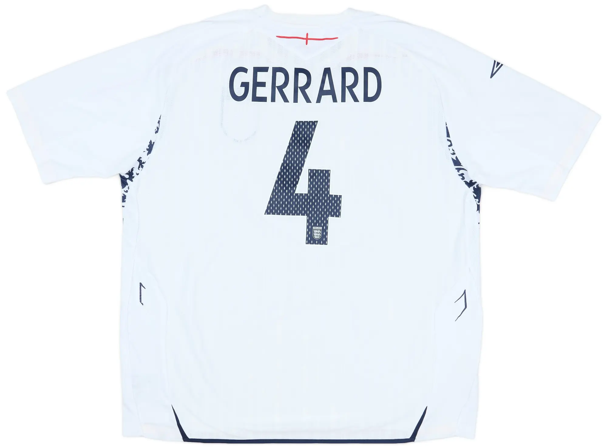 Umbro 2007-09 England Home Shirt Gerrard #4 - 9/10 - (XXL)