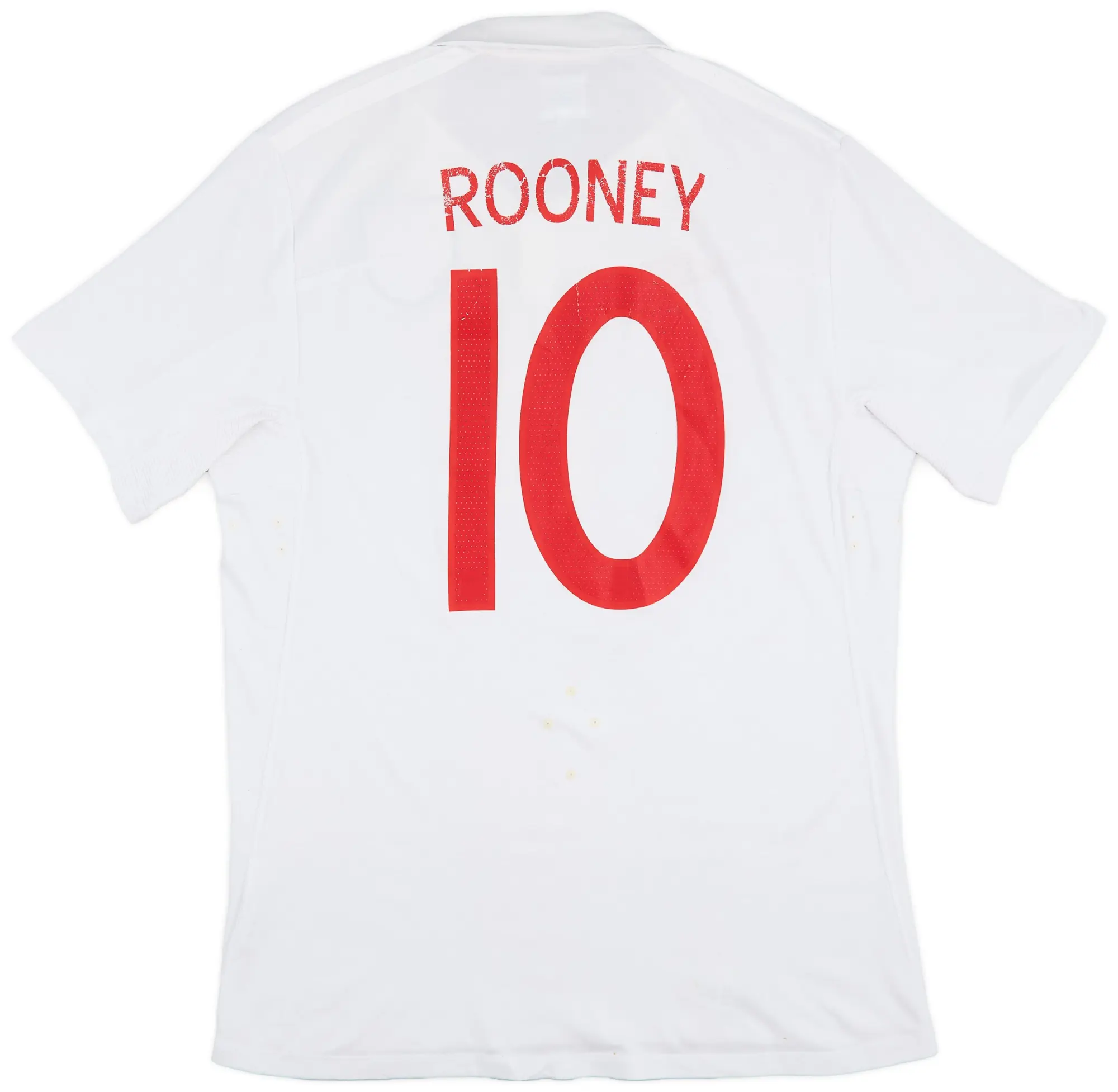 Umbro 2009-10 England Home Shirt Rooney #10 - 6/10 - (L)