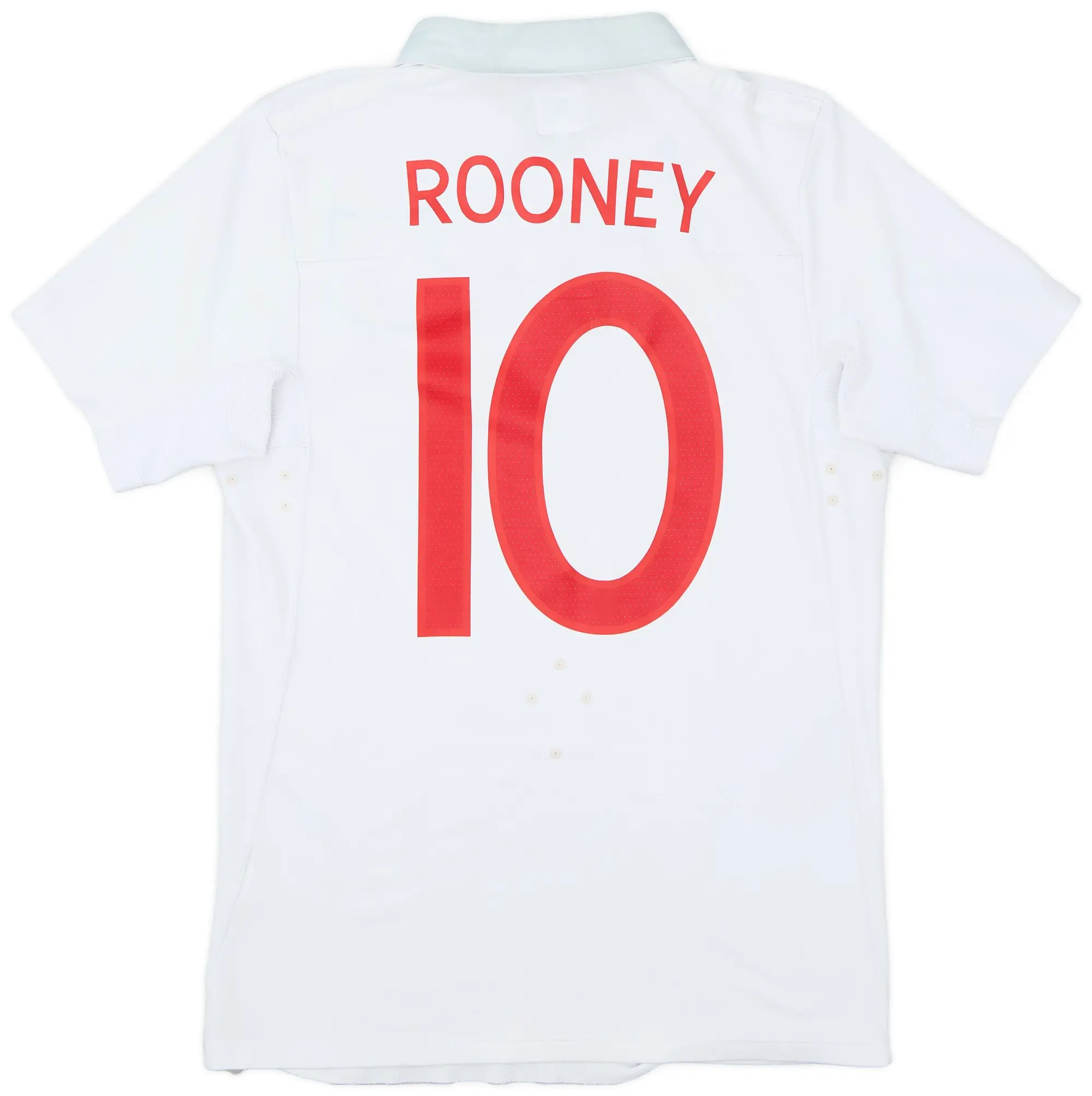 Umbro 2009-10 England 'South Africa' Home Shirt Rooney #10 - 6/10 - (S)