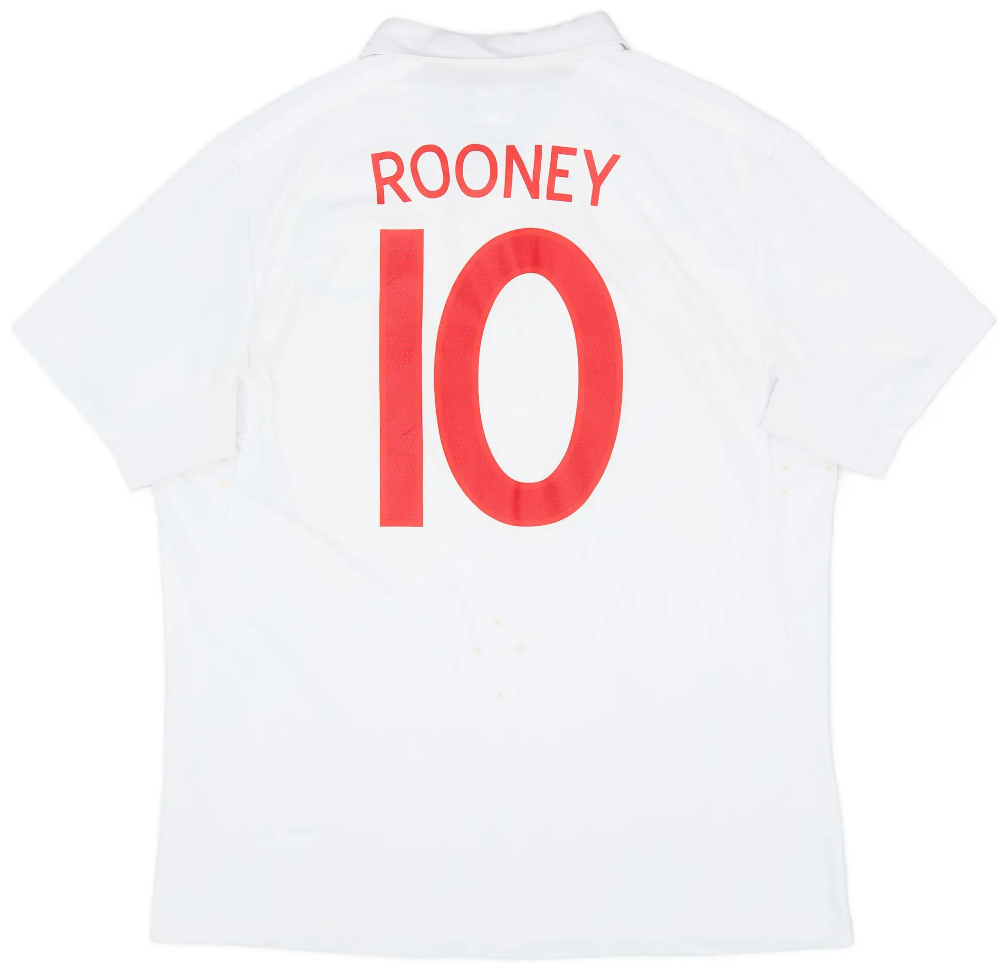 Umbro 2009-10 England 'South Africa' Home Shirt Rooney #10 - 7/10 - (XL)