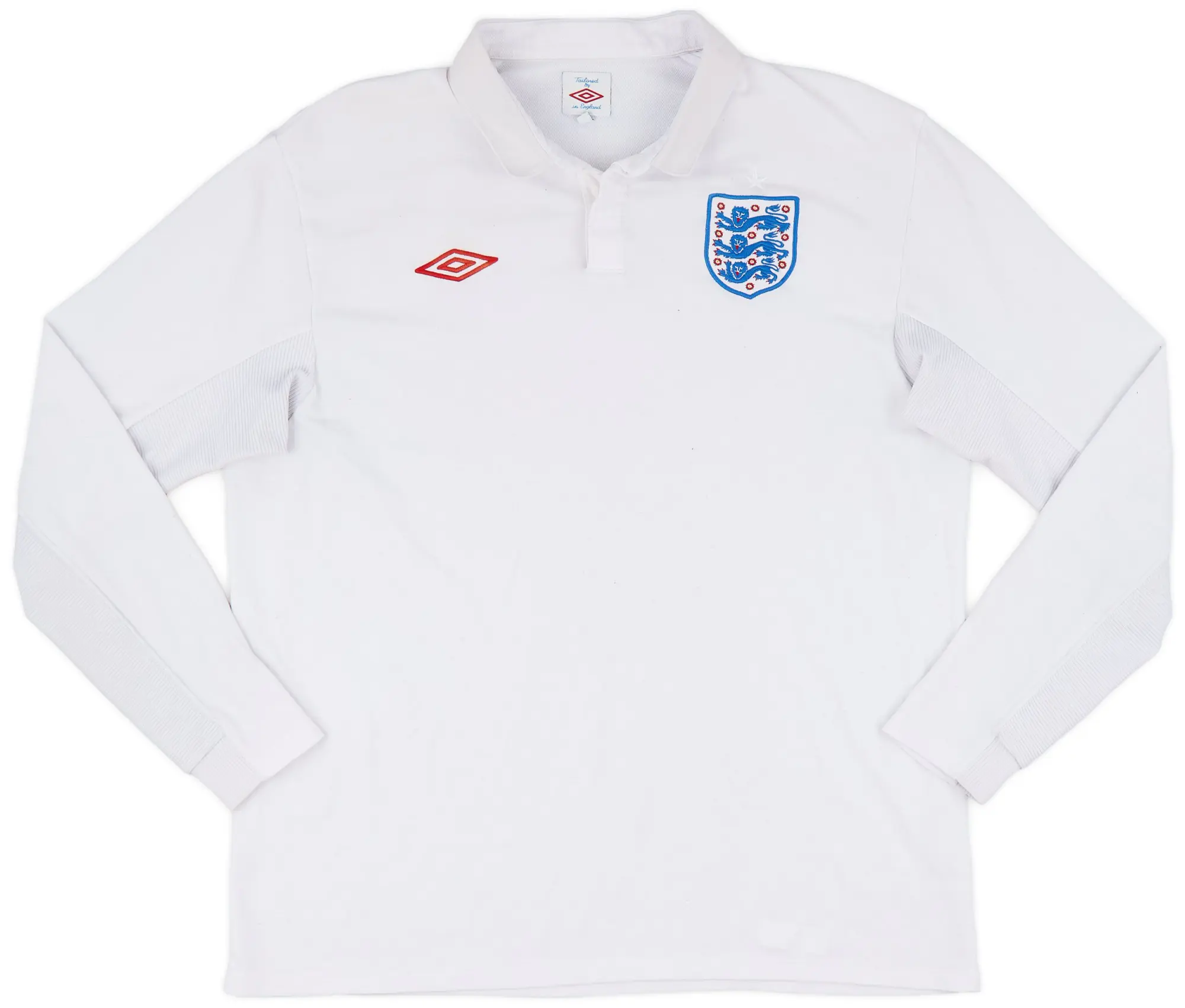 Umbro 2010-11 England Home L/S Shirt - 8/10 - (XL)