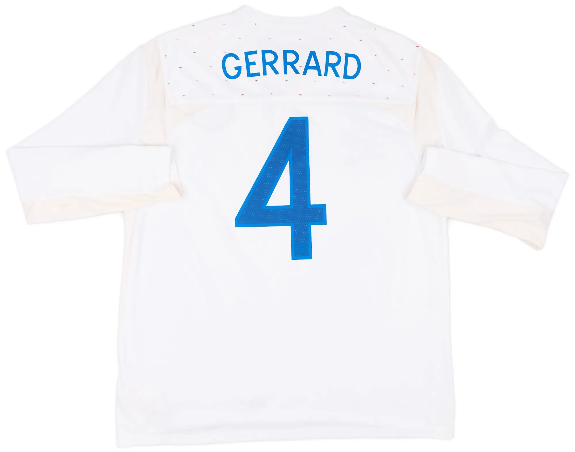 Umbro 2010-11 England Home L/S Shirt Gerrard #4 - 6/10 - (XL)