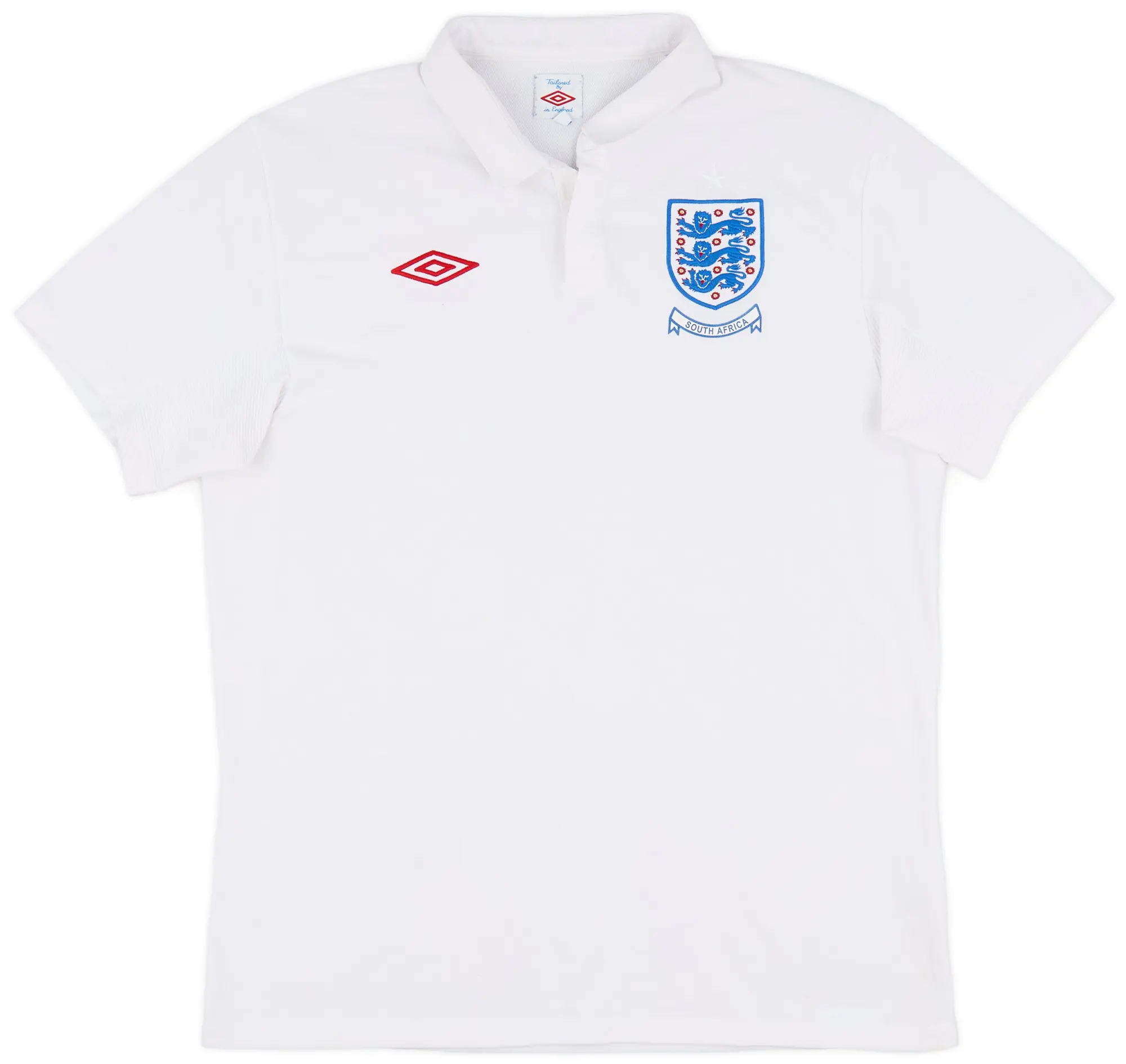 Umbro 2010-11 England 'Would Cup South Africa 2010' Home Shirt - 8/10 - (L)