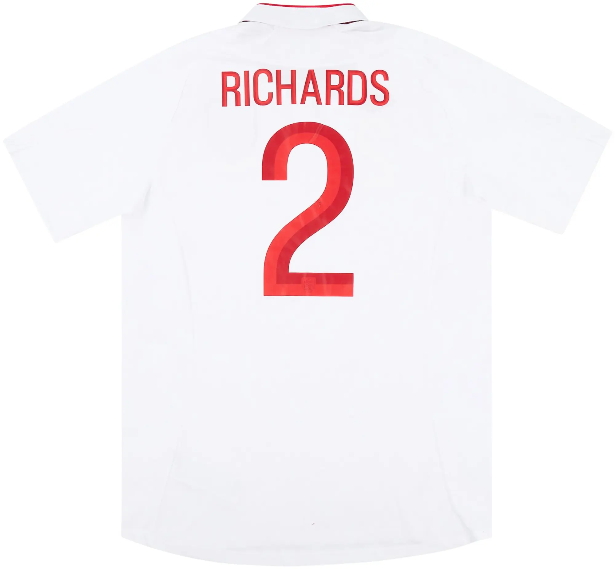 Umbro 2012 England Match Issue Home Shirt Richards #2 (v Holland)