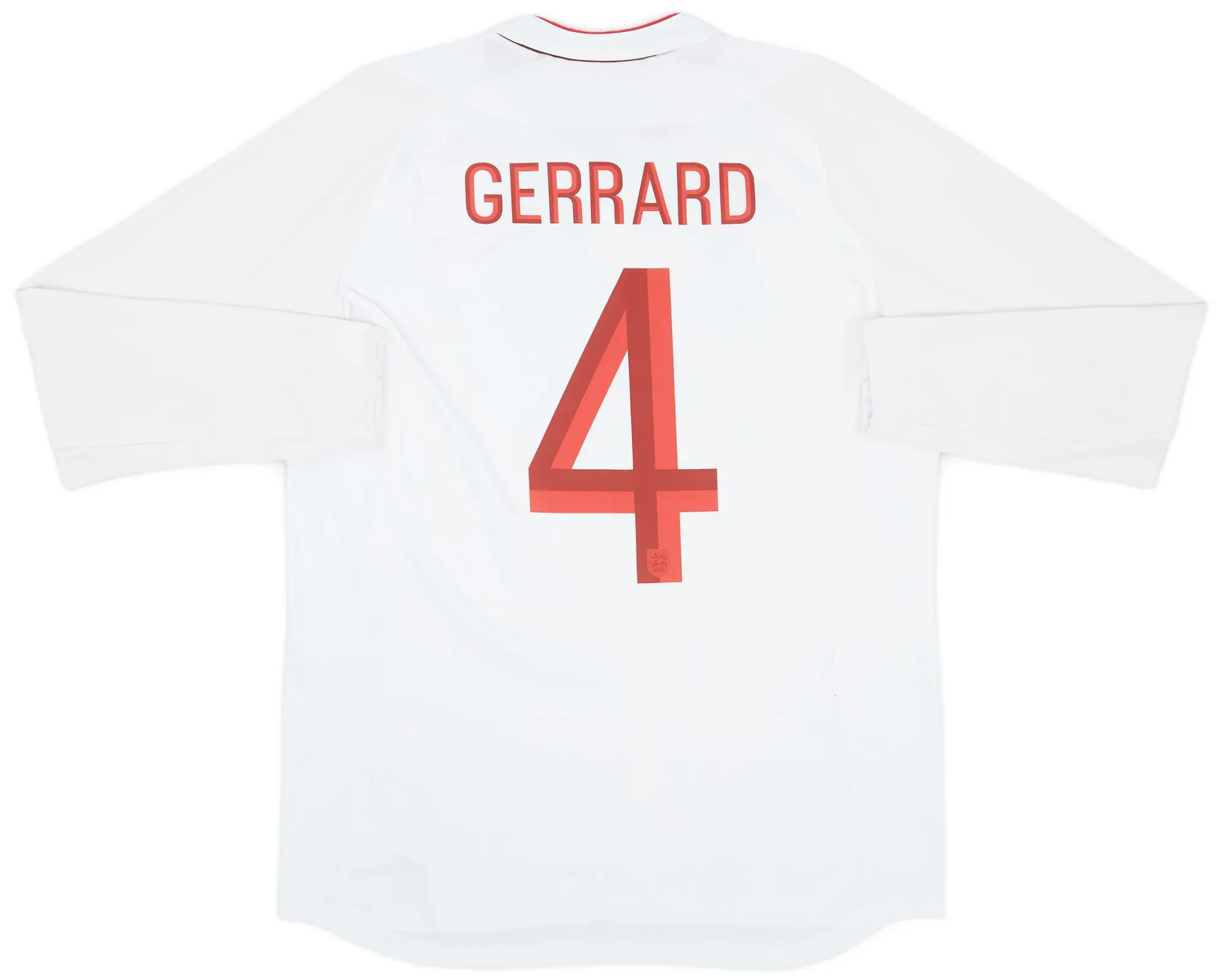 Umbro 2012-13 England Home L/S Shirt Gerrard #4 - 9/10 - (L)