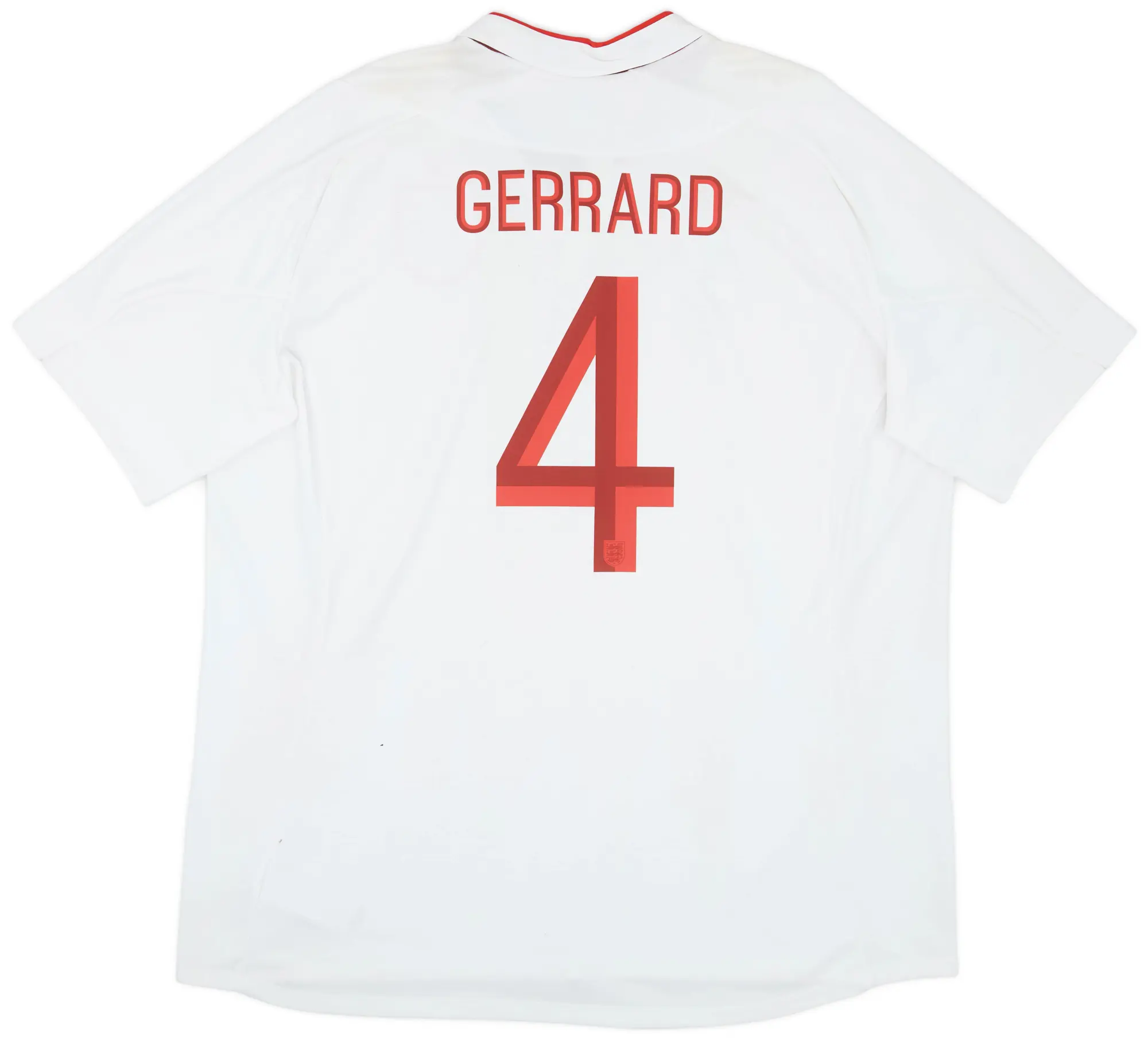 Umbro 2012-13 England Home Shirt Gerrard #4 - 7/10 - (XXL)