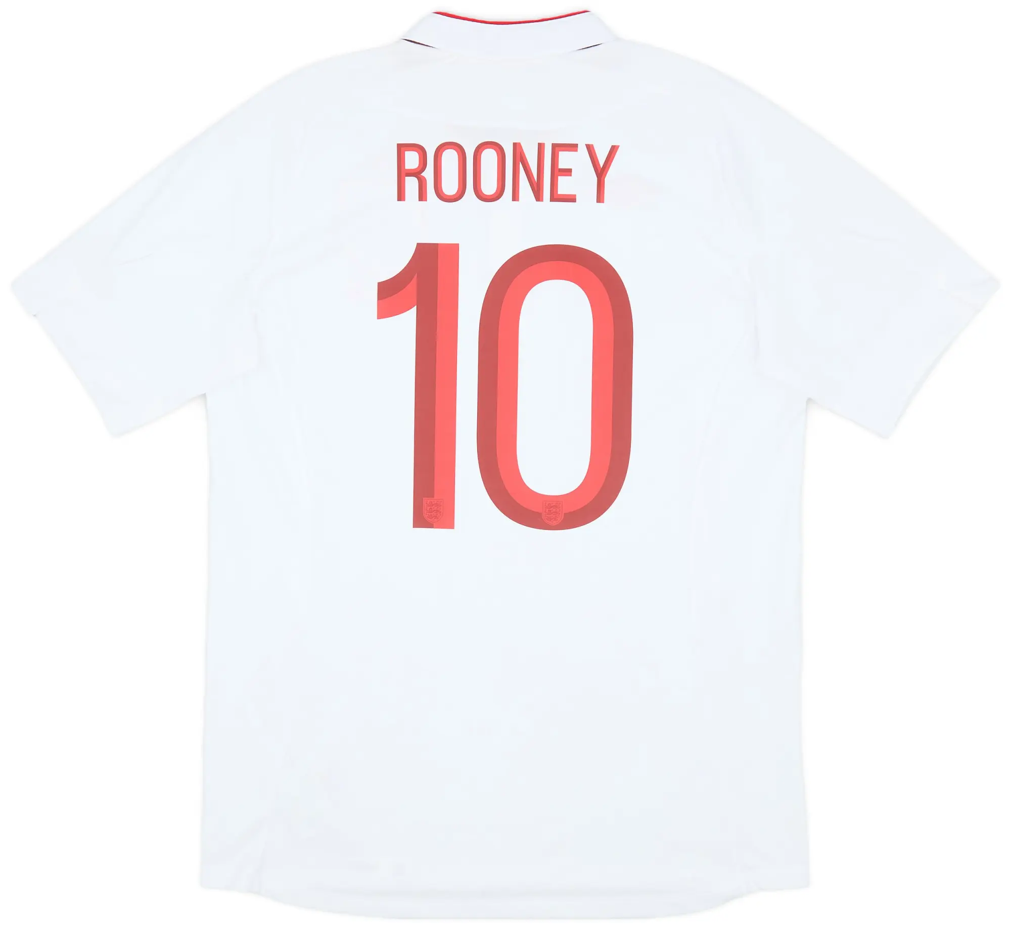 Umbro 2012-13 England 'Poland/Ukraine' Home Shirt Rooney #10 - 9/10 - (L)