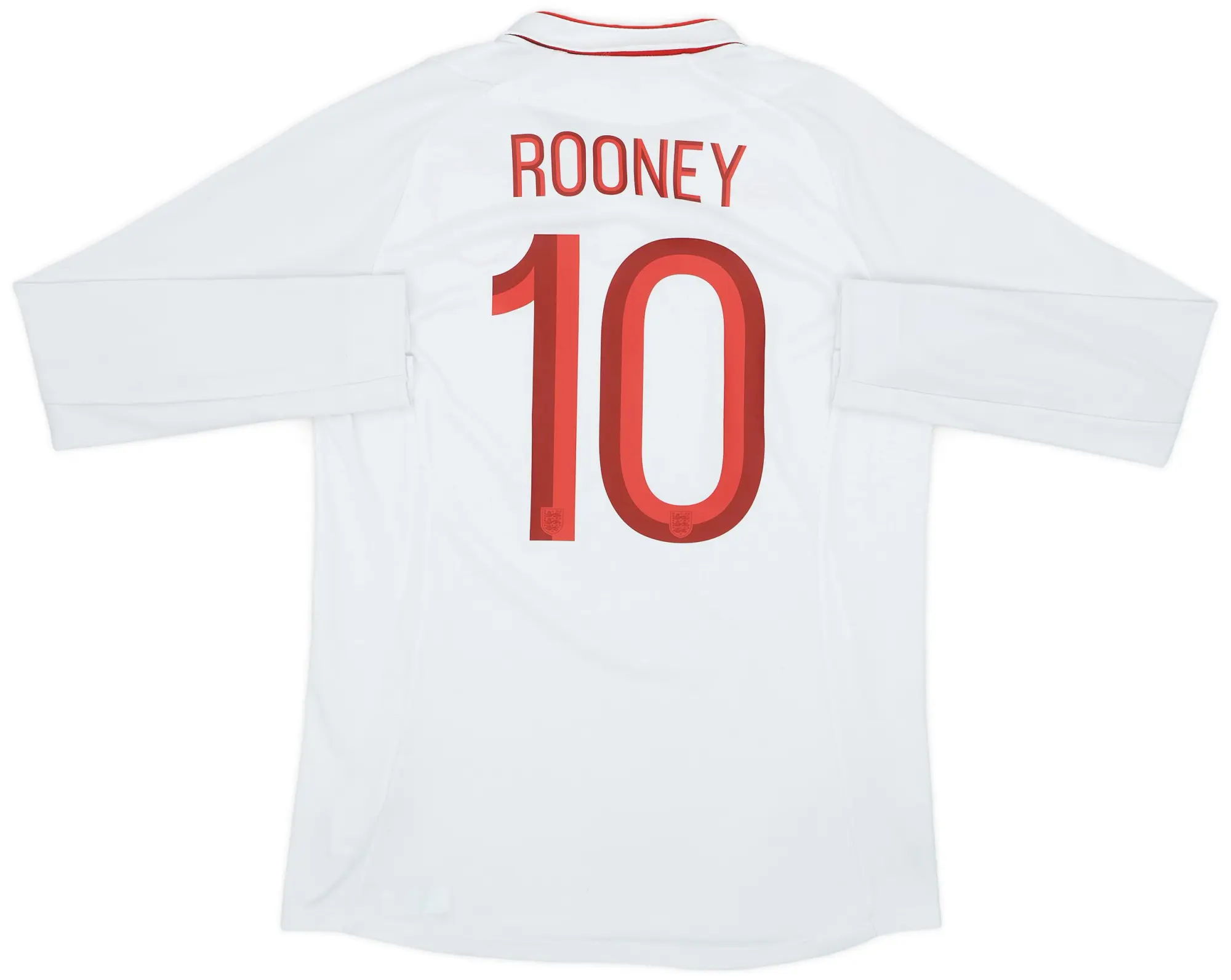 Umbro 2012-13 England Home L/S Shirt Rooney #10 - 8/10 - (M)