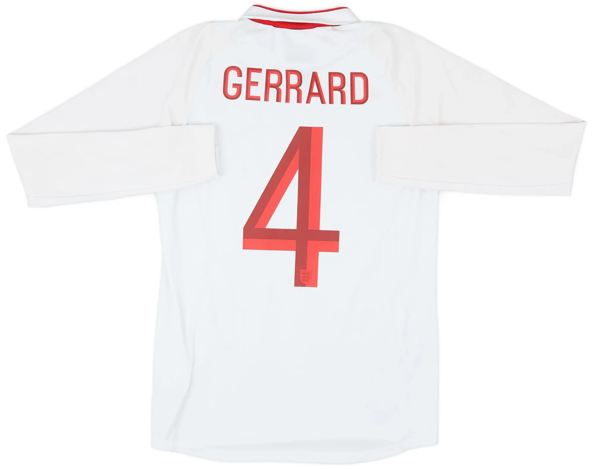 Umbro 2012-13 England Home L/S Shirt Gerrard #4 - 10/10 - (XS)