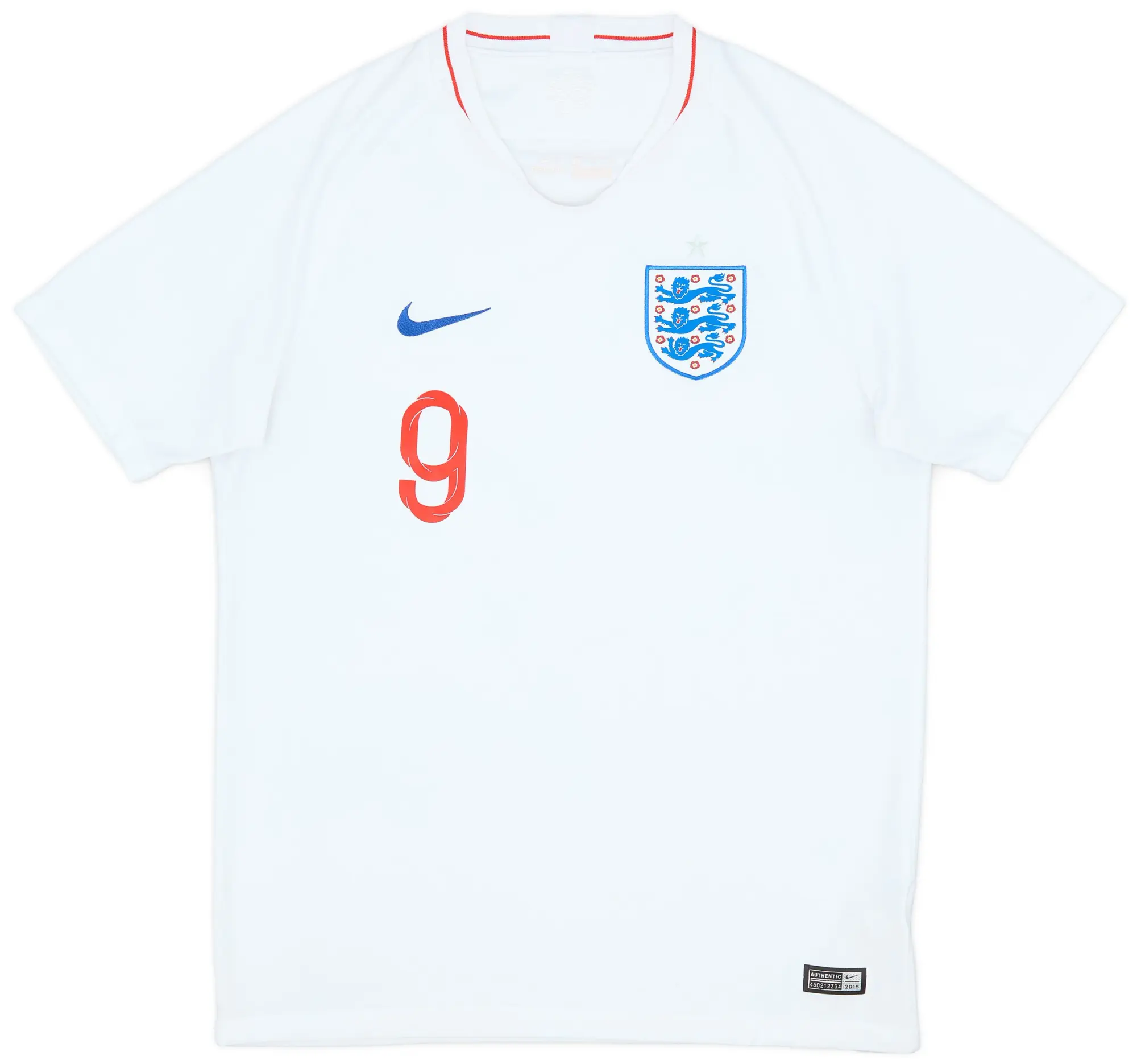Nike 2018-19 England Home Shirt #9 - 9/10 - (L)