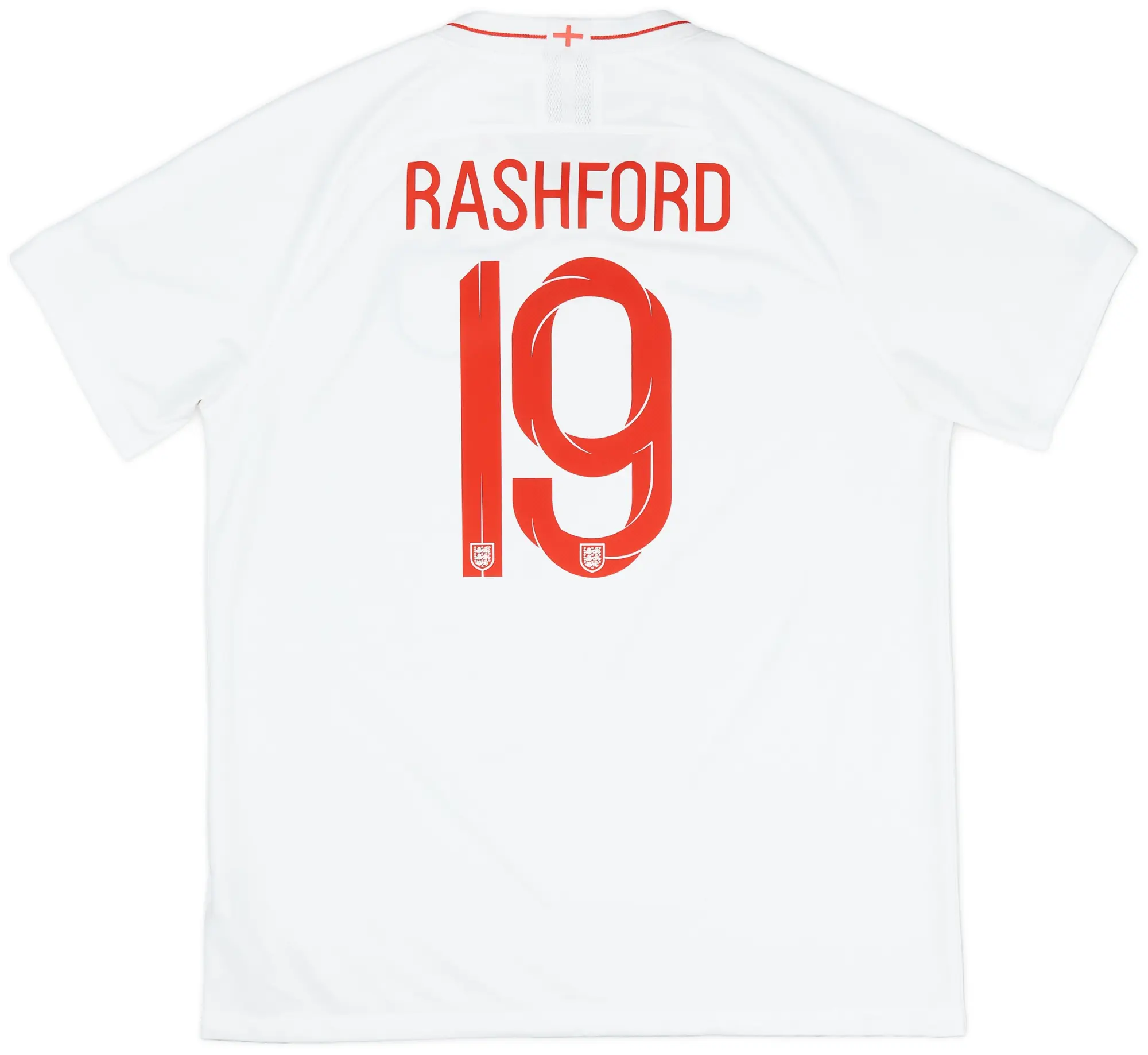 Nike 2018-19 England Home Shirt Rashford #19 - 9/10 - (XL)