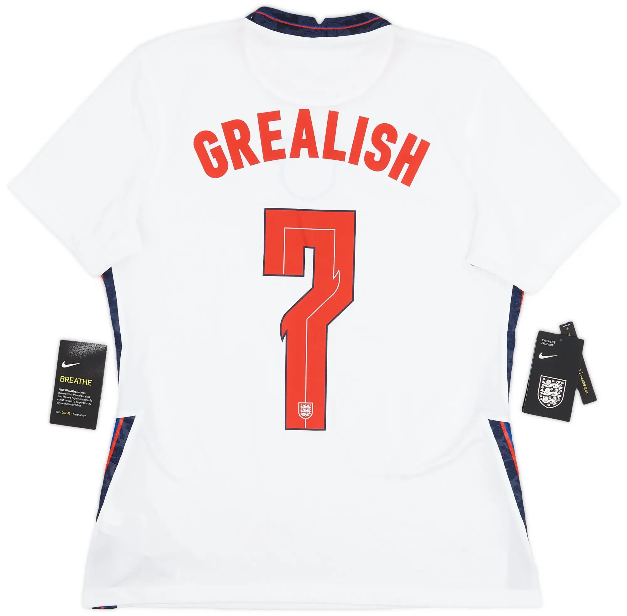 Nike 2020-22 England Home Shirt Grealish #7 (Women's L)