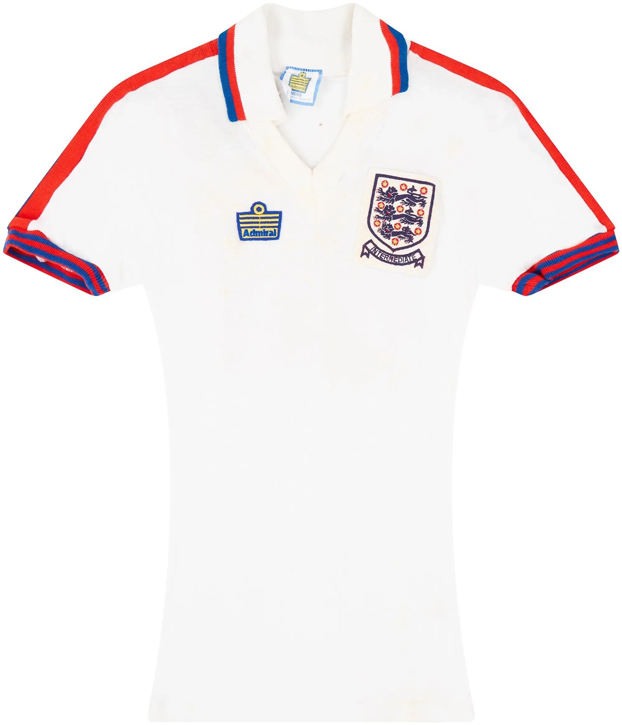 Admiral 1980 England U-21 Match Worn Home Shirt #10 (Owen) v Scotland