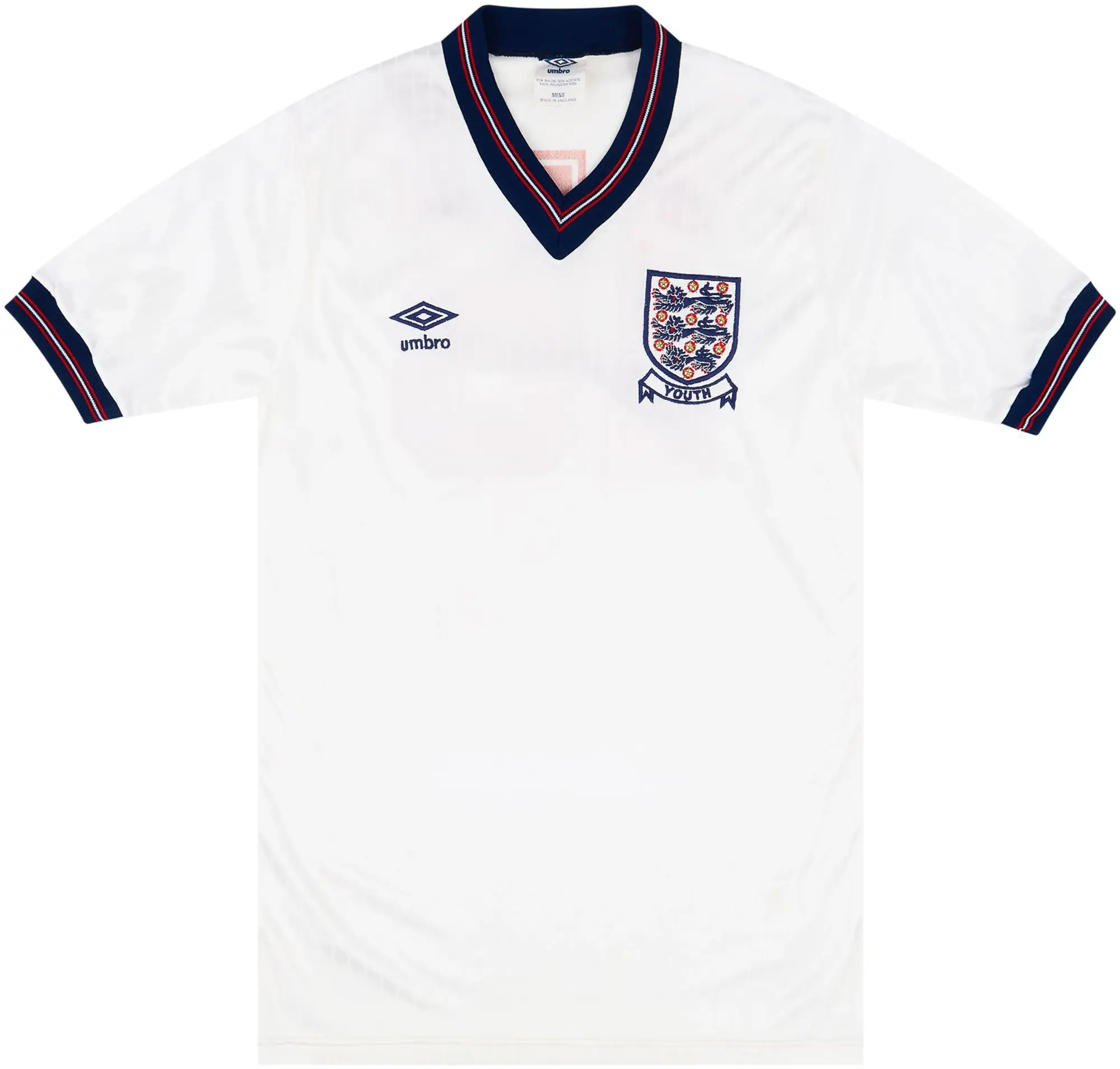 Umbro 1985 England U-16 Match Issue Home Shirt #9 (Robins)