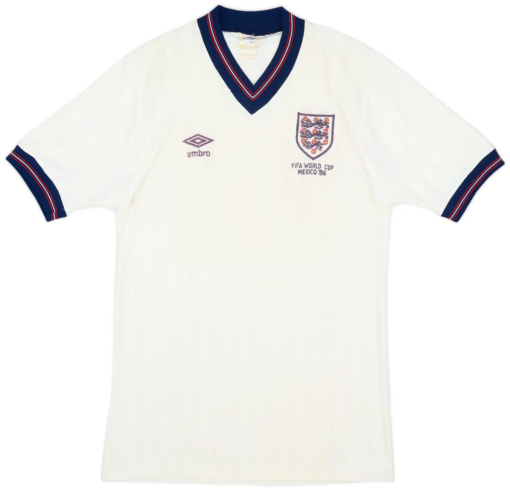 Umbro 1986 England 'World Cup' Home Shirt #7 - 9/10 - (M)