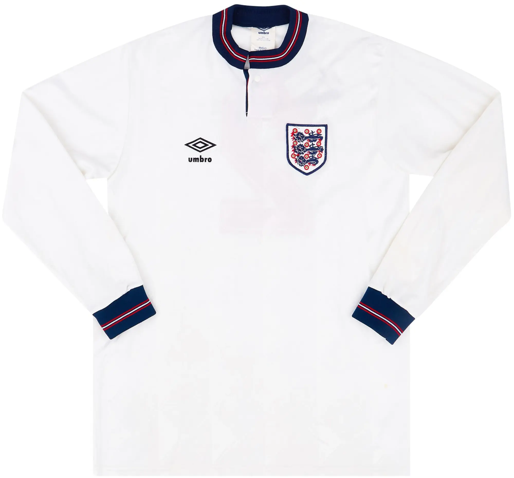 Umbro 1988-90 England Match Issue Home L/S Shirt #2