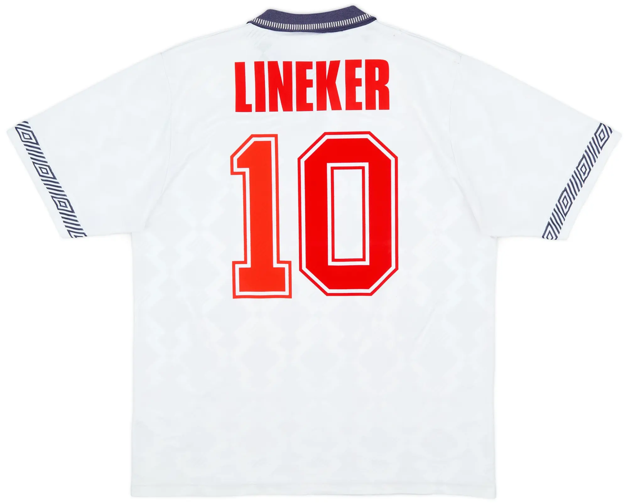 Umbro 1990-92 England Home Shirt Lineker #10 - 6/10 - (L)