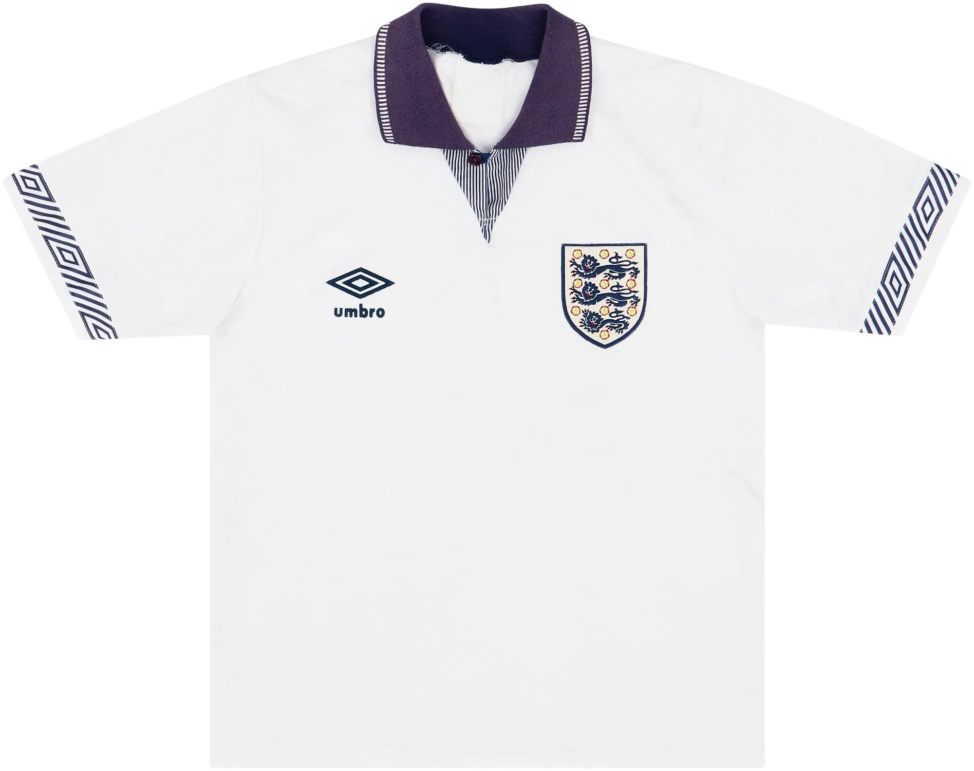 Umbro 1990-92 England Home Shirt - 7/10 - (L.Boys)