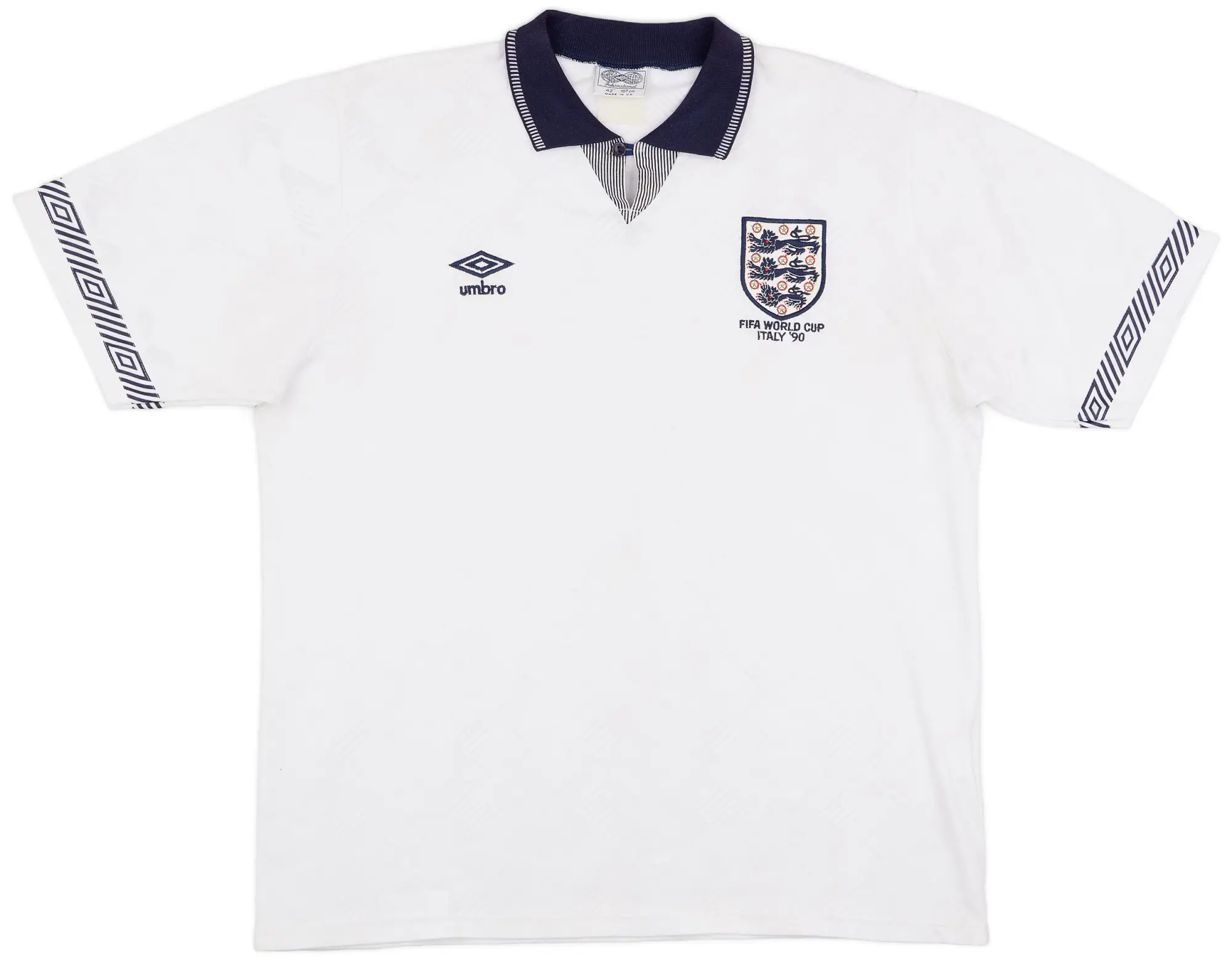 Umbro 1990-92 England 'World Cup' Home Shirt - 7/10 - (L)