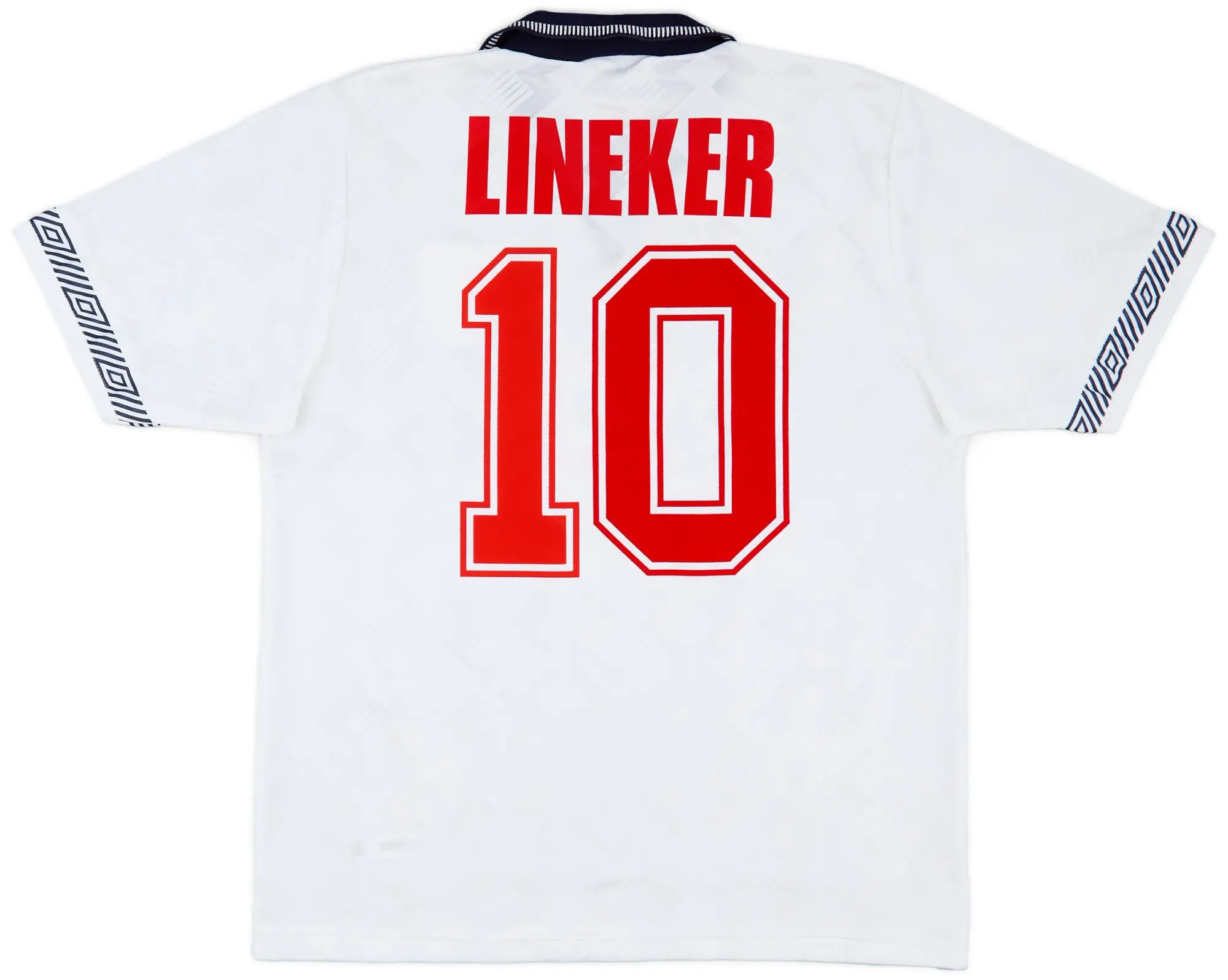 Umbro 1990-92 England Home Shirt Lineker #10 - 8/10 - (L)