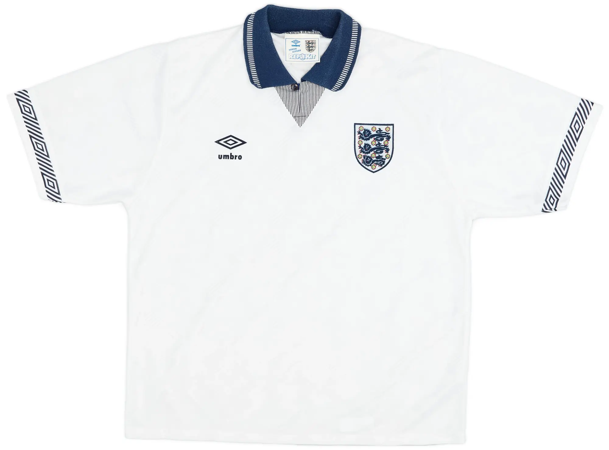 Umbro 1990-92 England Home Shirt - 8/10 - (L)