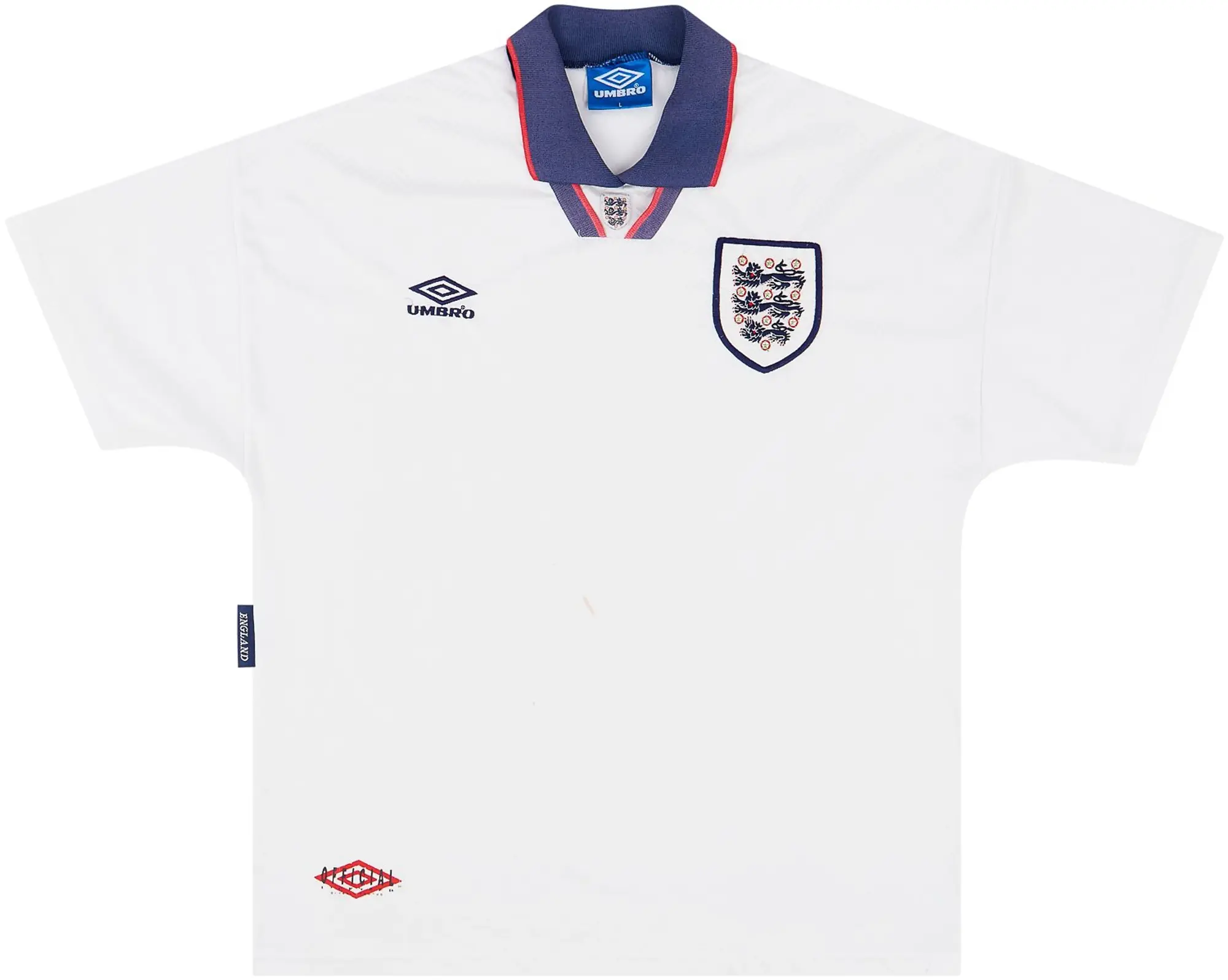 Umbro 1993-95 England Home Shirt - 6/10 - (L)