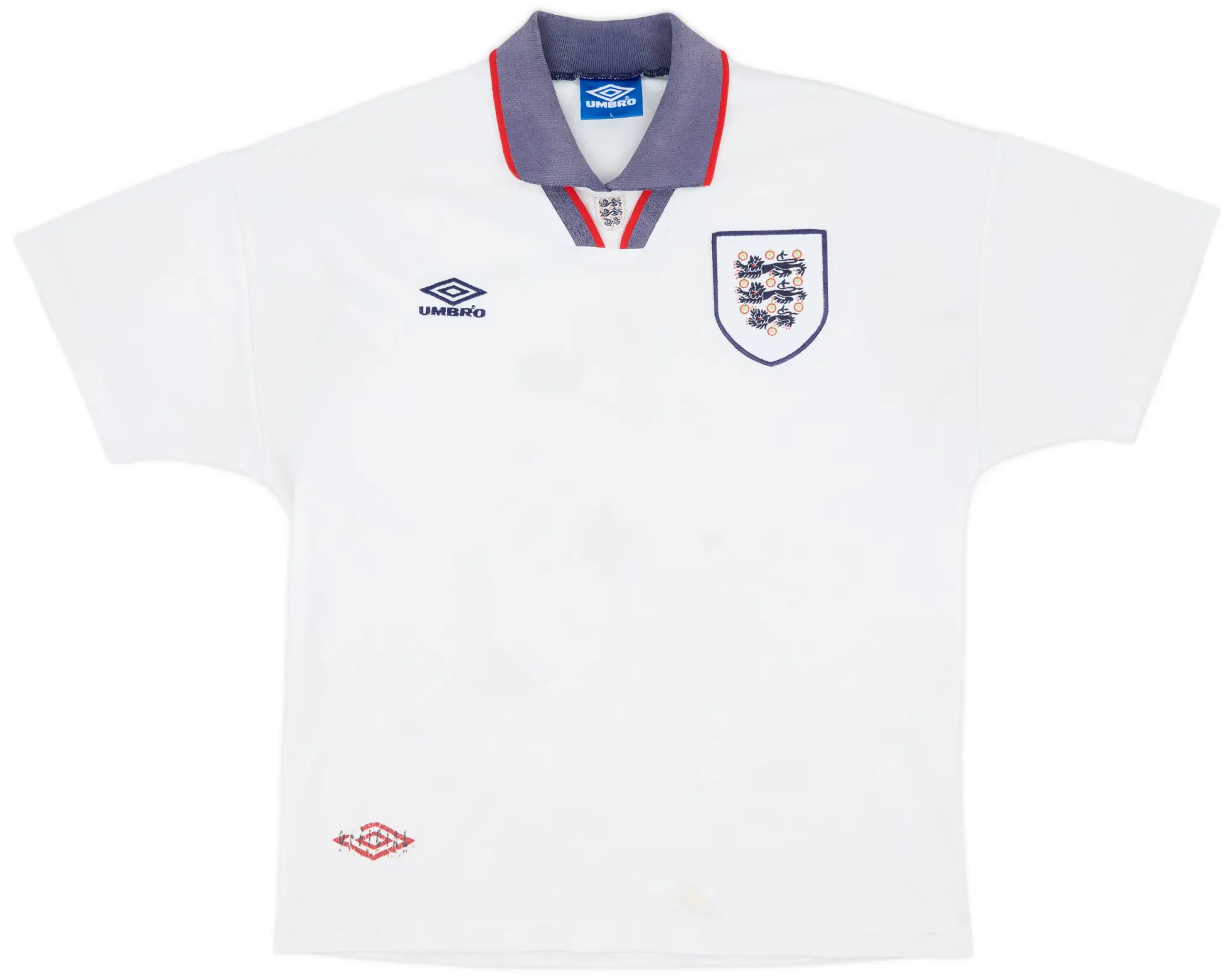 Umbro 1993-95 England Home Shirt - 6/10 - (L)