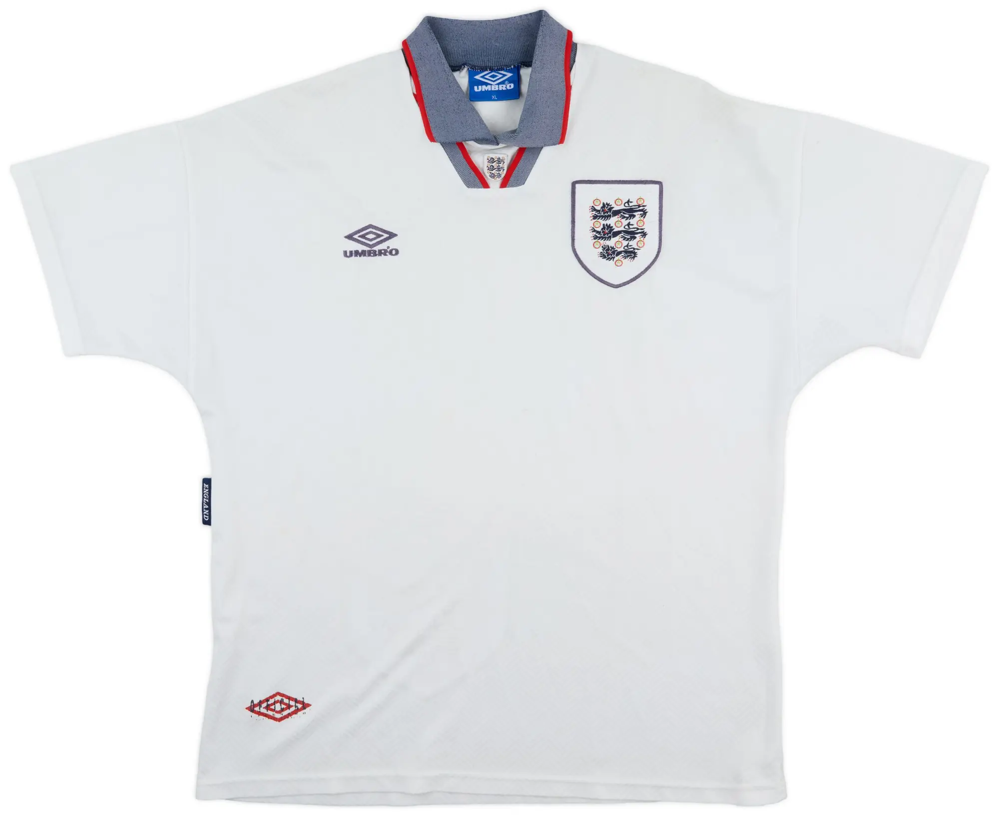 Umbro 1993-95 England Home Shirt - 6/10 - (L)