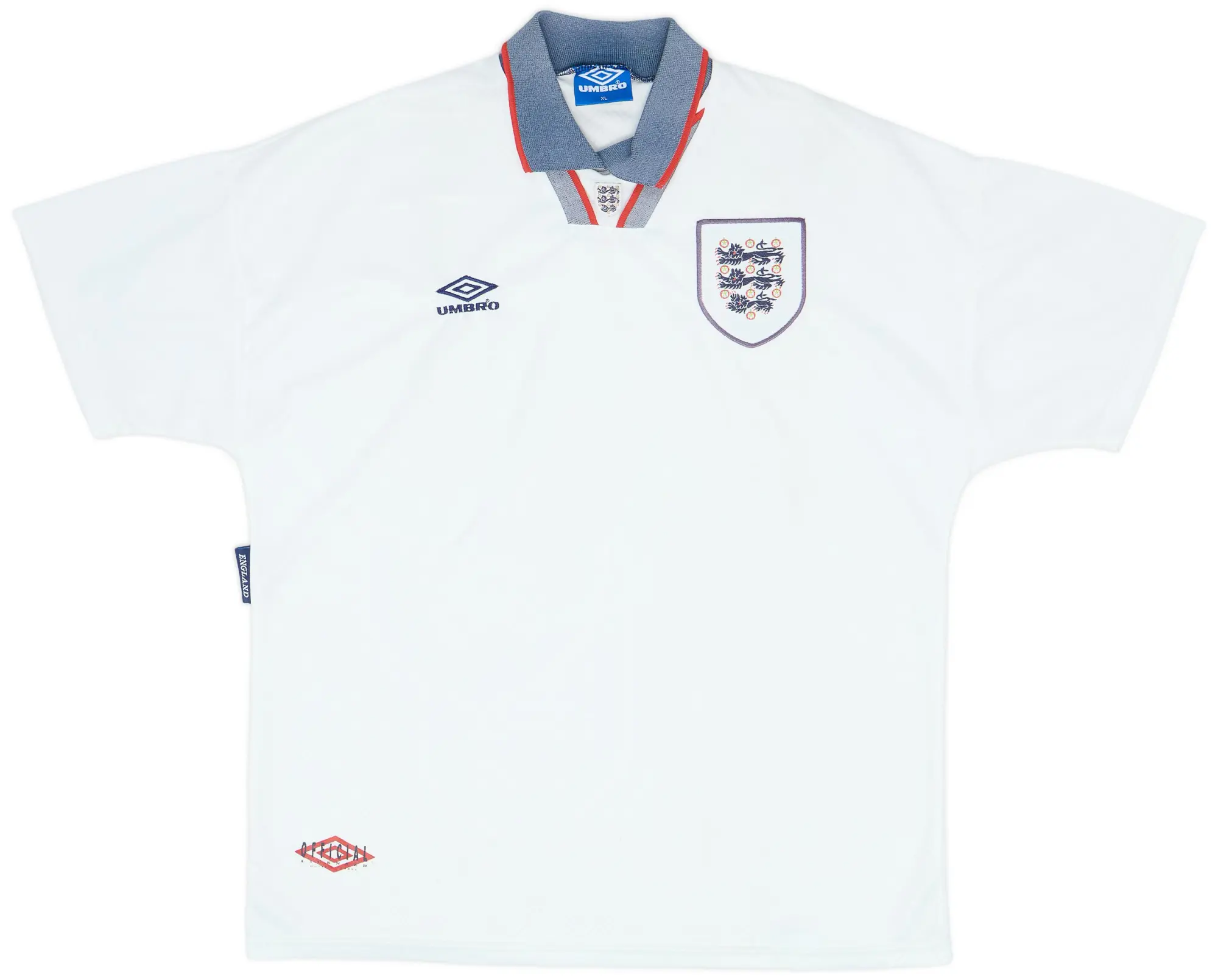 Umbro 1993-95 England Home Shirt - 5/10 - (XL)