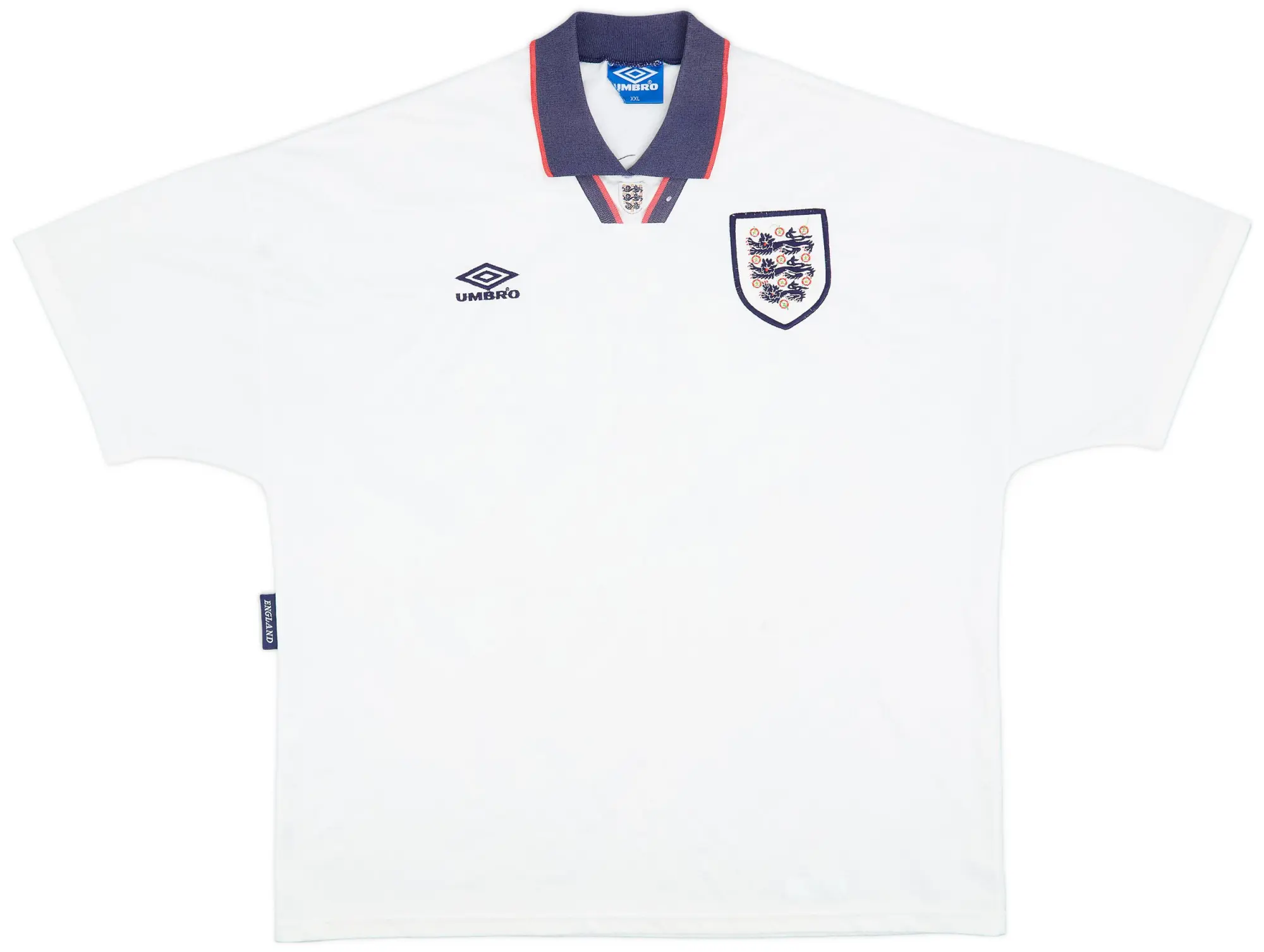 Umbro 1993-95 England Home Shirt - 7/10 - (XXL)