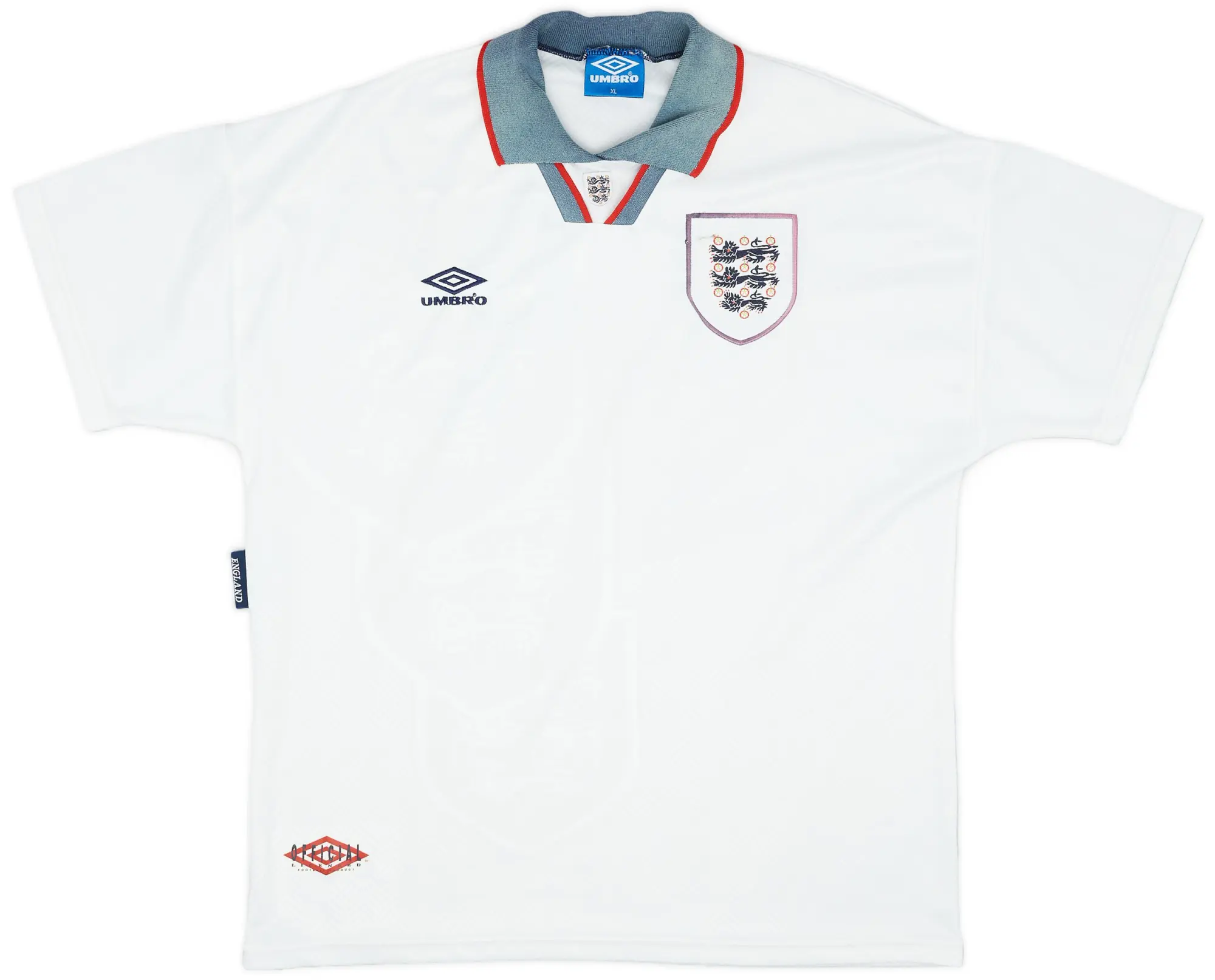 Umbro 1993-95 England Home Shirt - 5/10 - (XL)