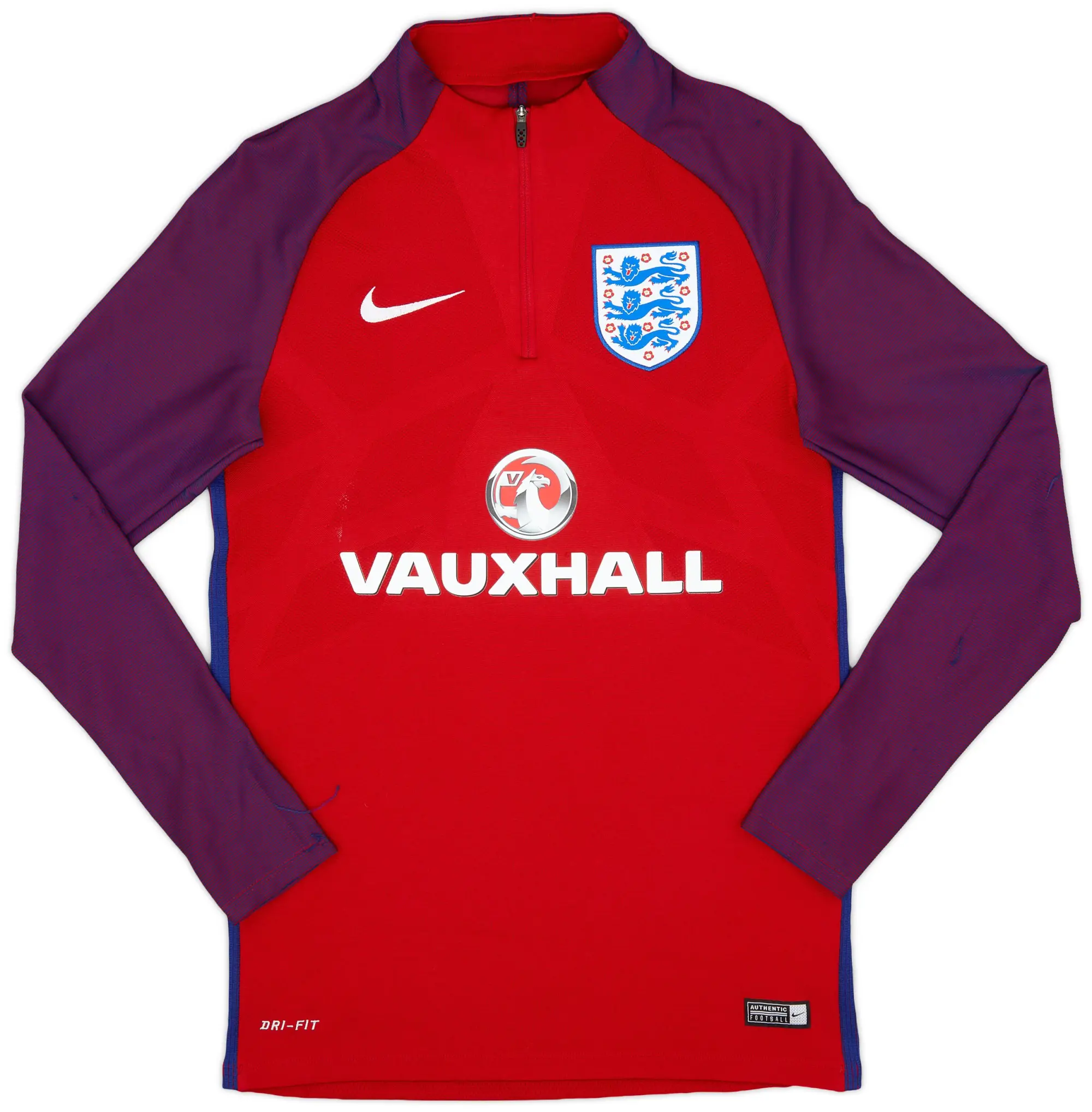 2016-17 England Nike 1/4 Zip Training Top - 7/10 - (S)