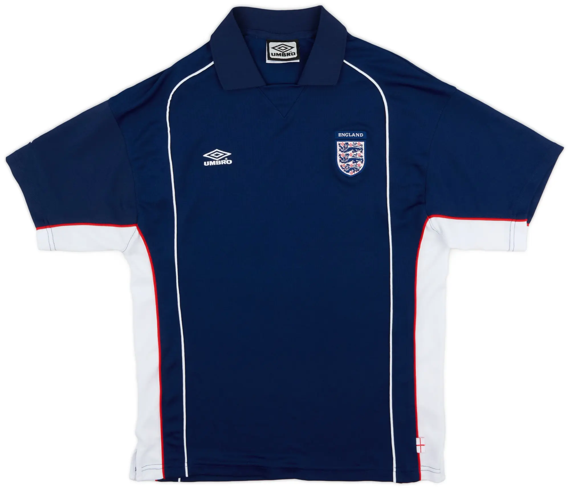 2000-01 England Umbro Polo Shirt - 9/10 - (M)