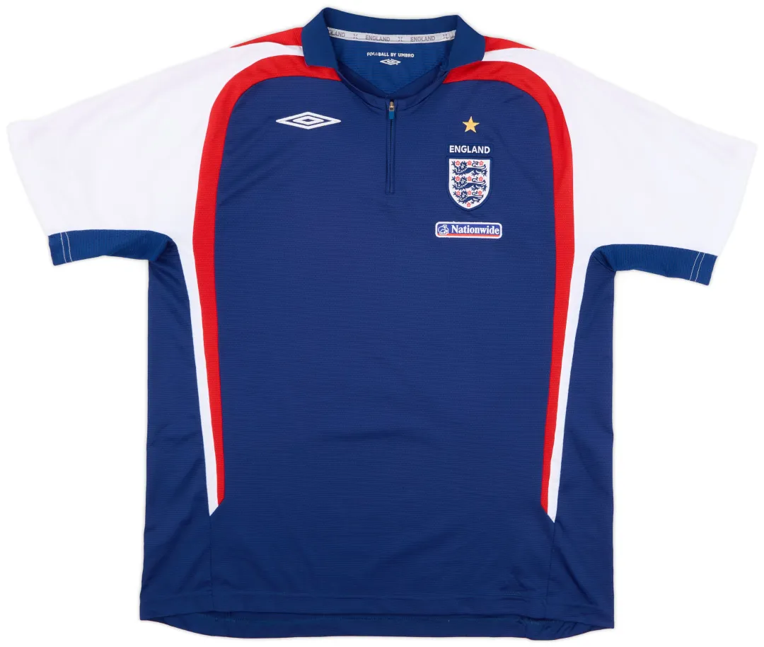 2006-08 England Umbro 1/4 Zip Training Shirt - 8/10 - (L