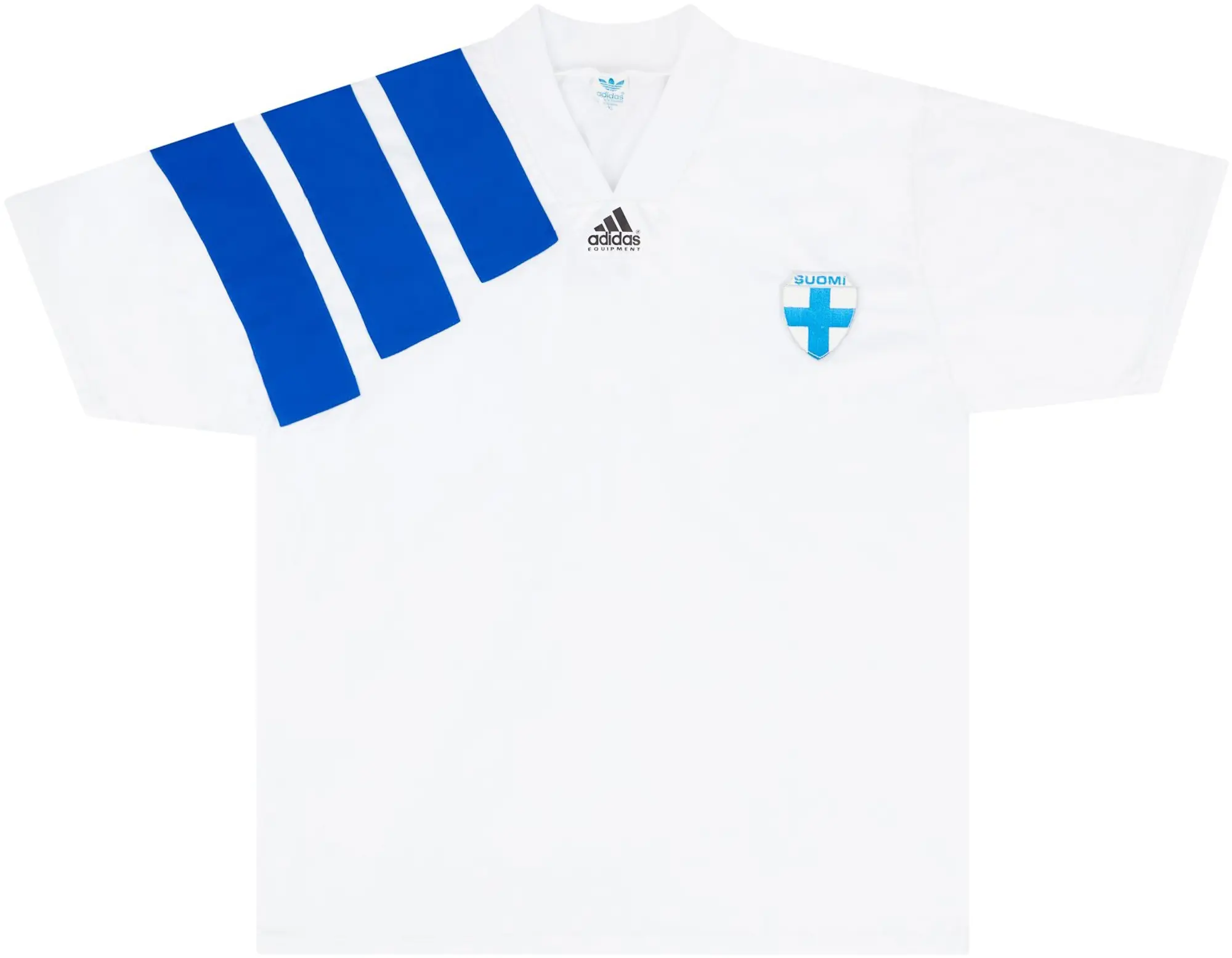 adidas 1995 Finland Match Worn Home Shirt #4 (Holmgren) v Scotland