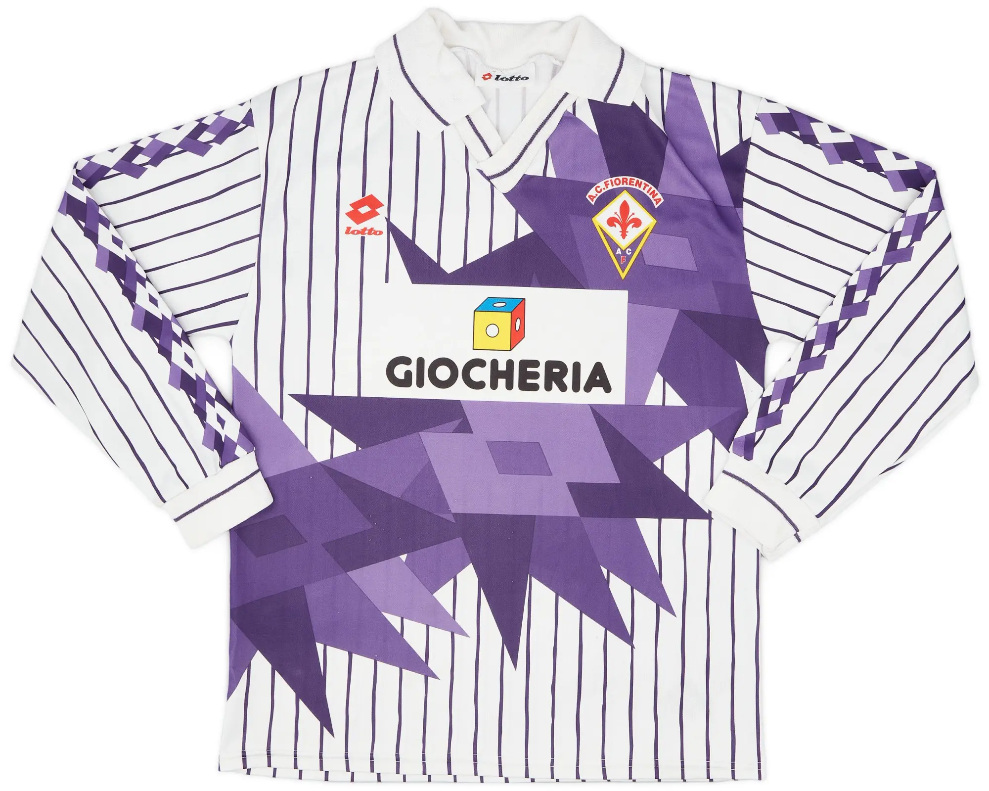 Lotto 1991-92 Fiorentina Away L/S Shirt - 8/10 - (M)