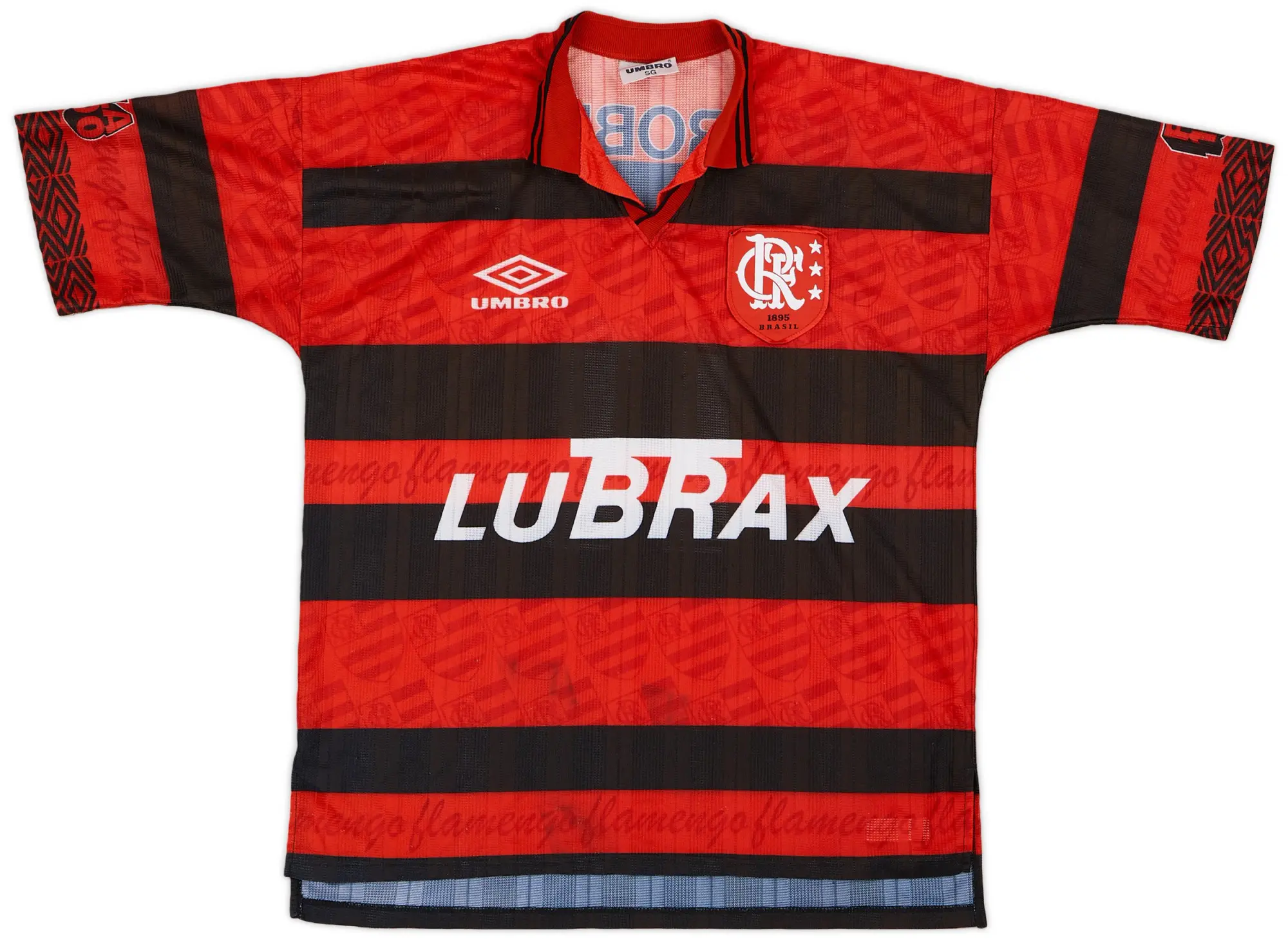 Umbro 1995-96 Flamengo Centenary Home Shirt #11 - 9/10 - (L)