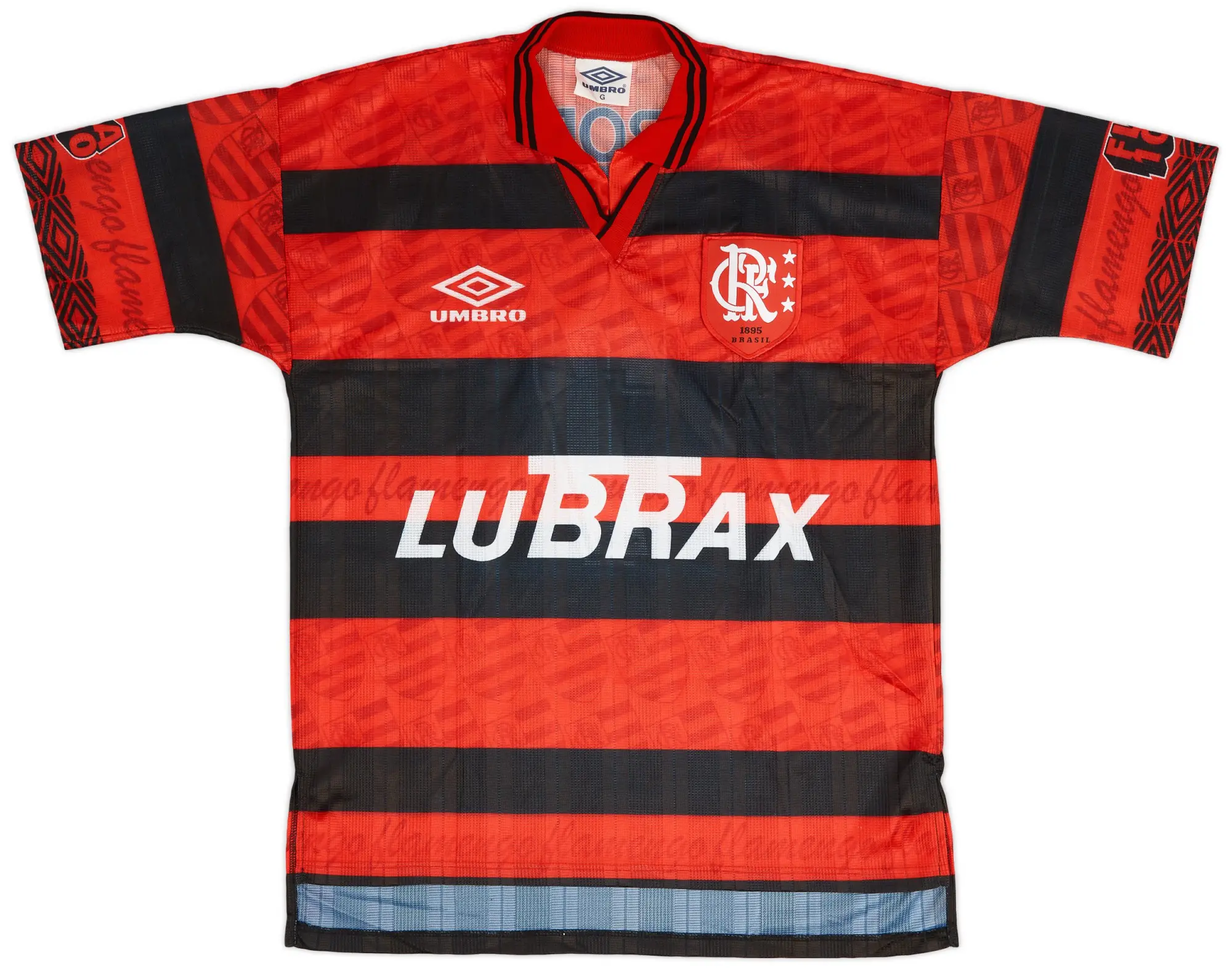 Umbro 1995-96 Flamengo Centenary Home Shirt #7 - 9/10 - (L)