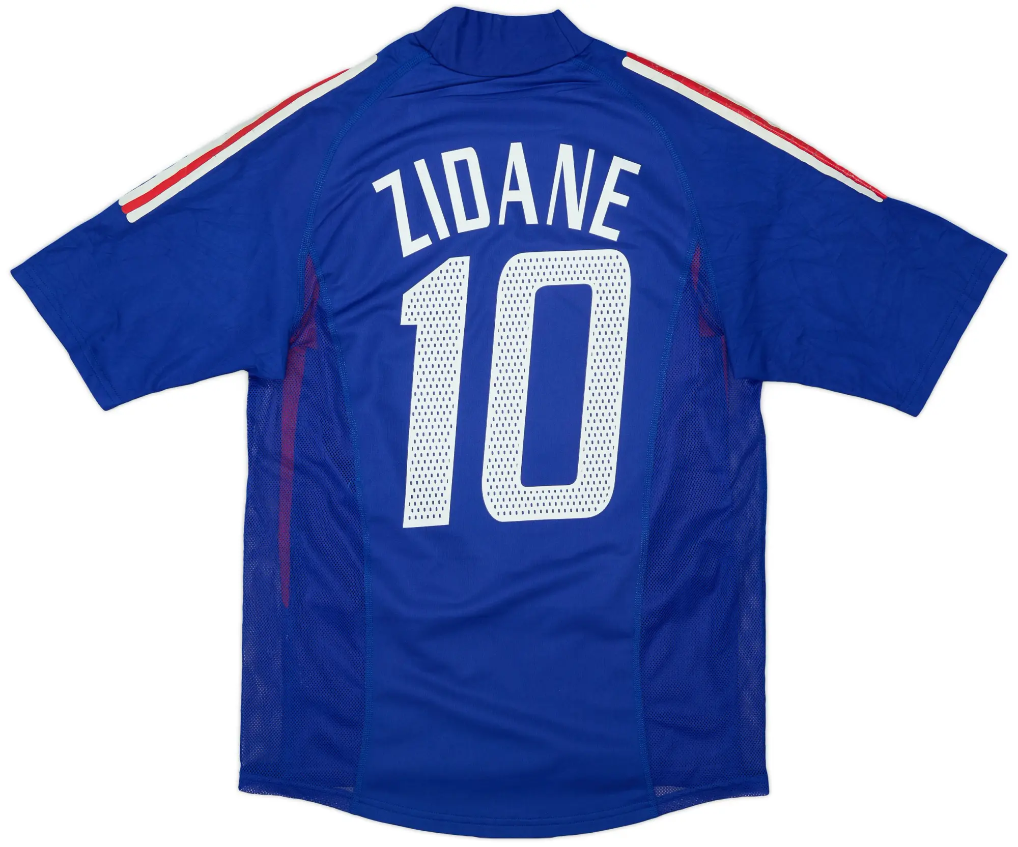 adidas 2002-04 France Player Issue Home Shirt Zidane #10 - 7/10 - (S)