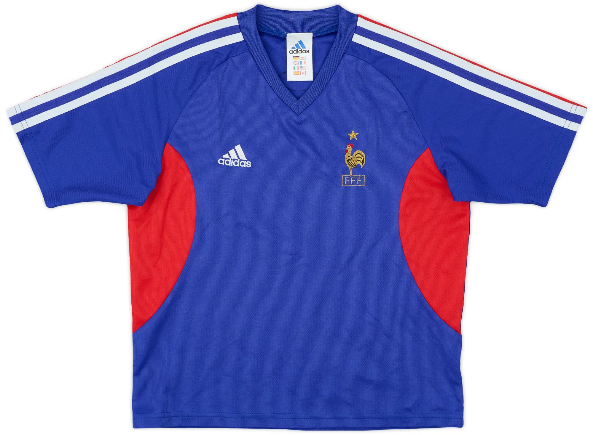 adidas 2002-04 France Home Shirt - 8/10 - (L.Boys)