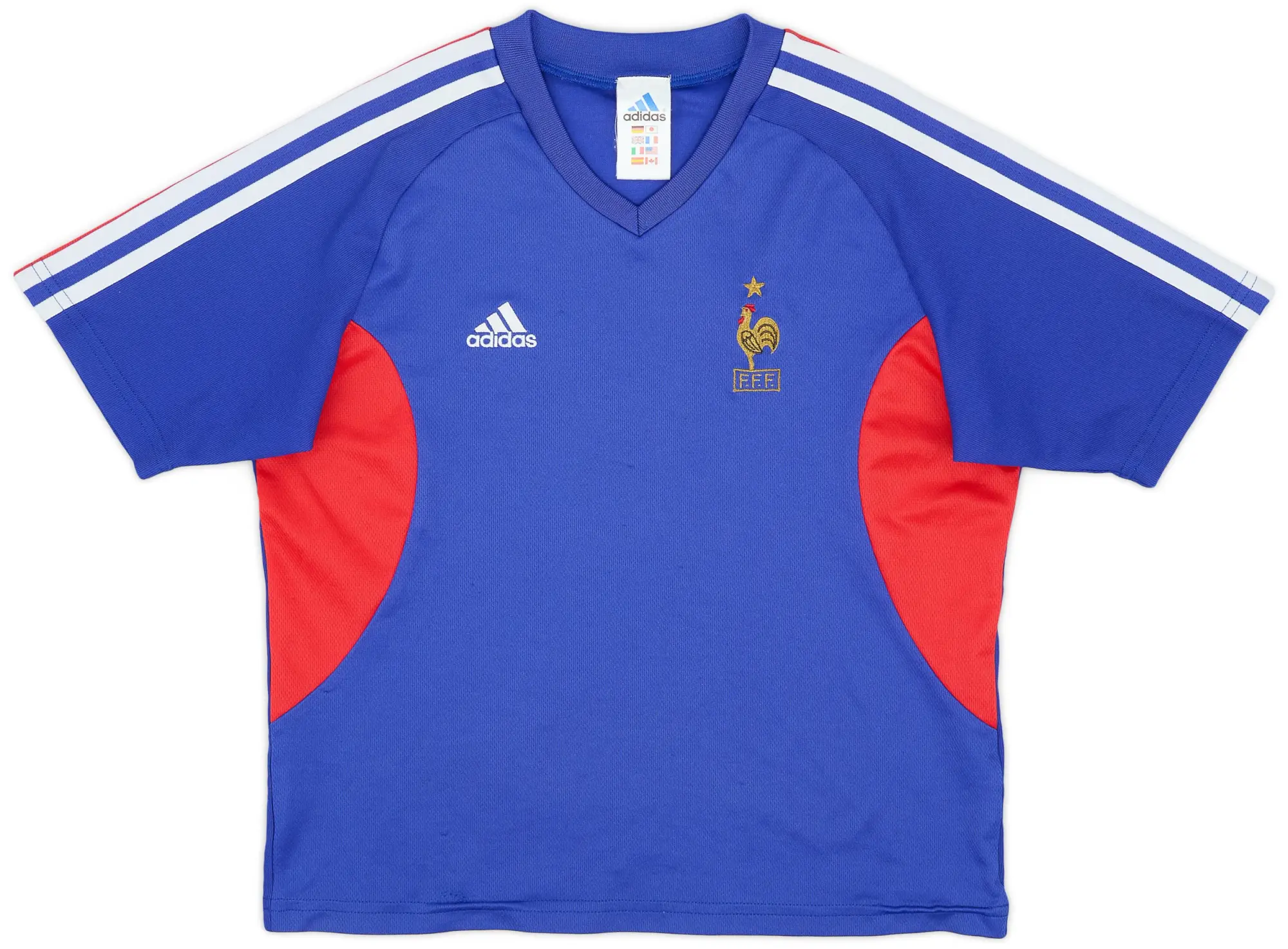adidas 2002-04 France Home Shirt - 8/10 - (L.Boys)