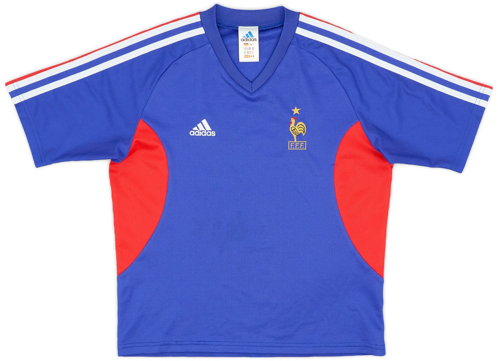 adidas 2002-04 France Home Shirt - 9/10 - (L.Boys)