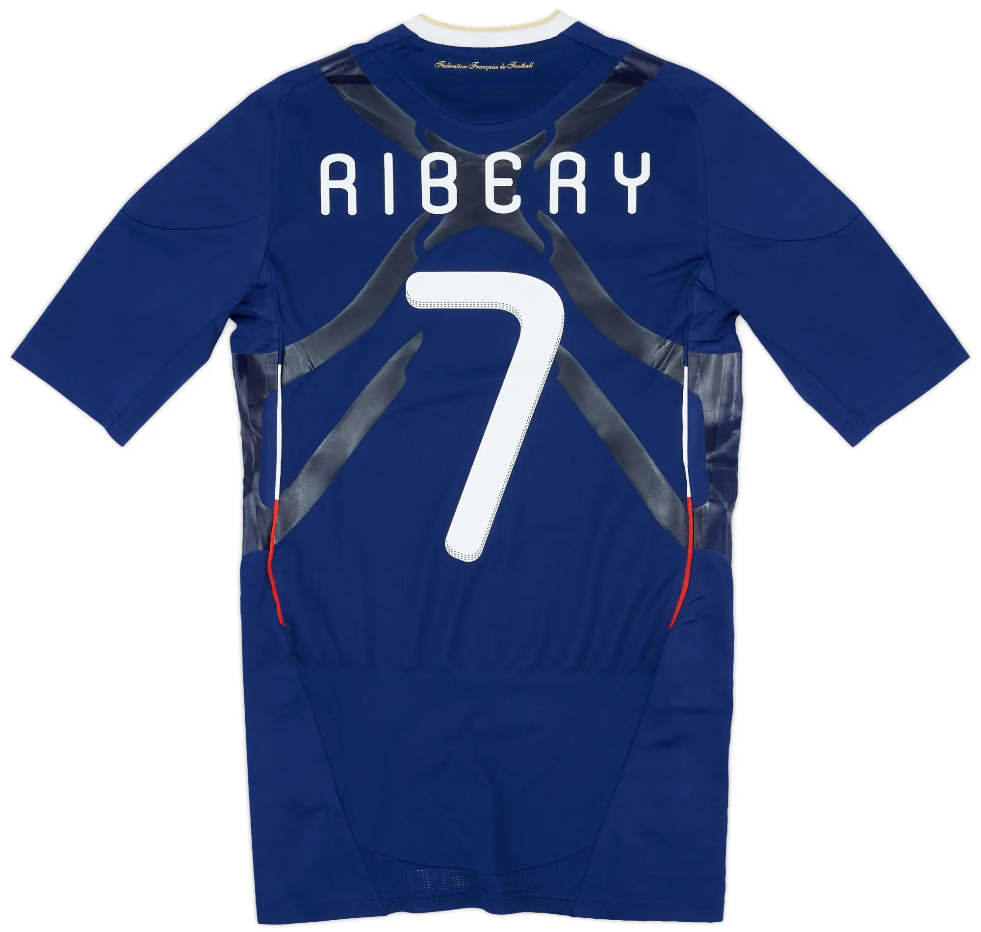 adidas 2009-10 France Player Issue Techfit Home Shirt Ribery #7 - 7/10 - (S)