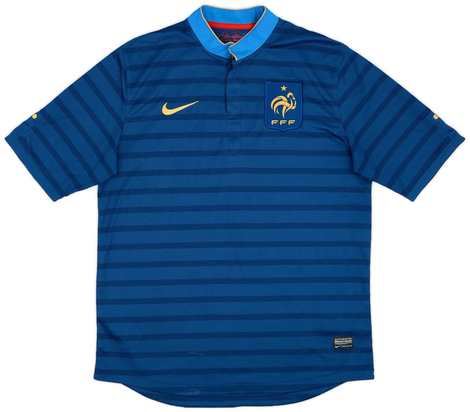 Nike France Mens SS Player Issue Home Shirt 2012