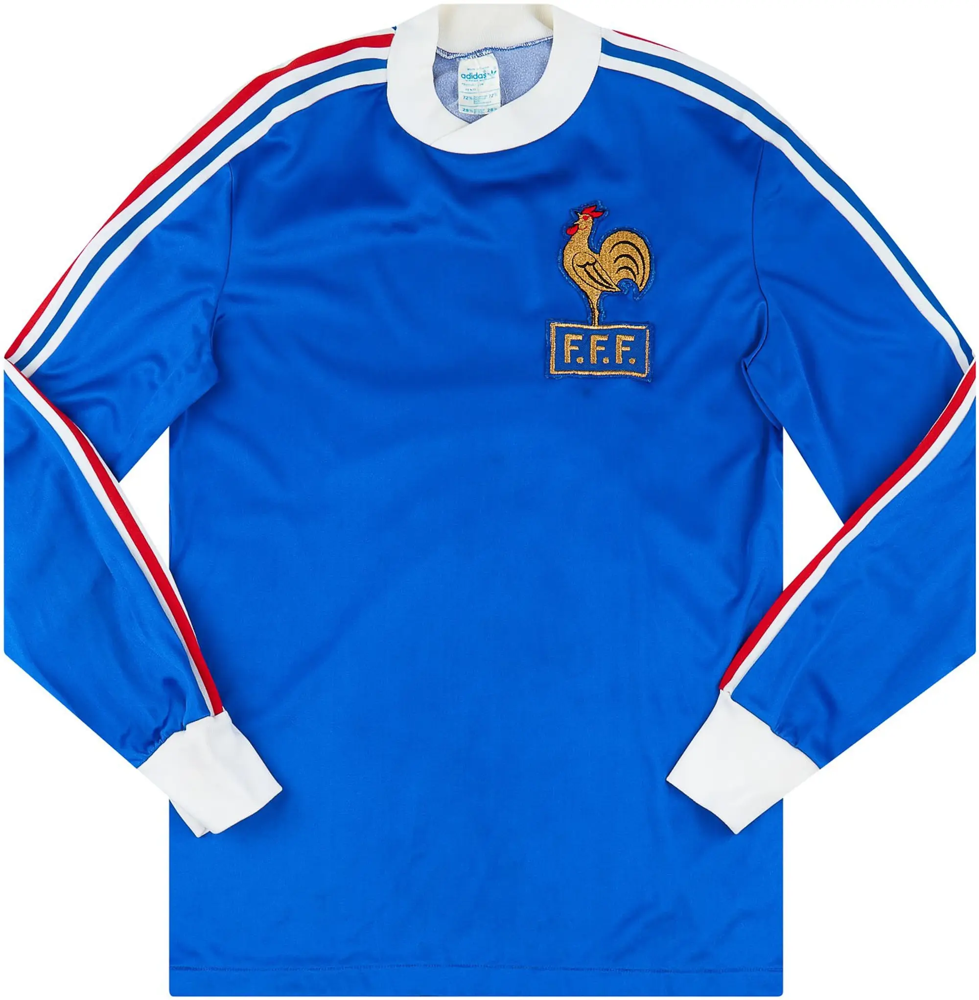 adidas 1978-80 France Home L/S Shirt - 5/10 - (S)