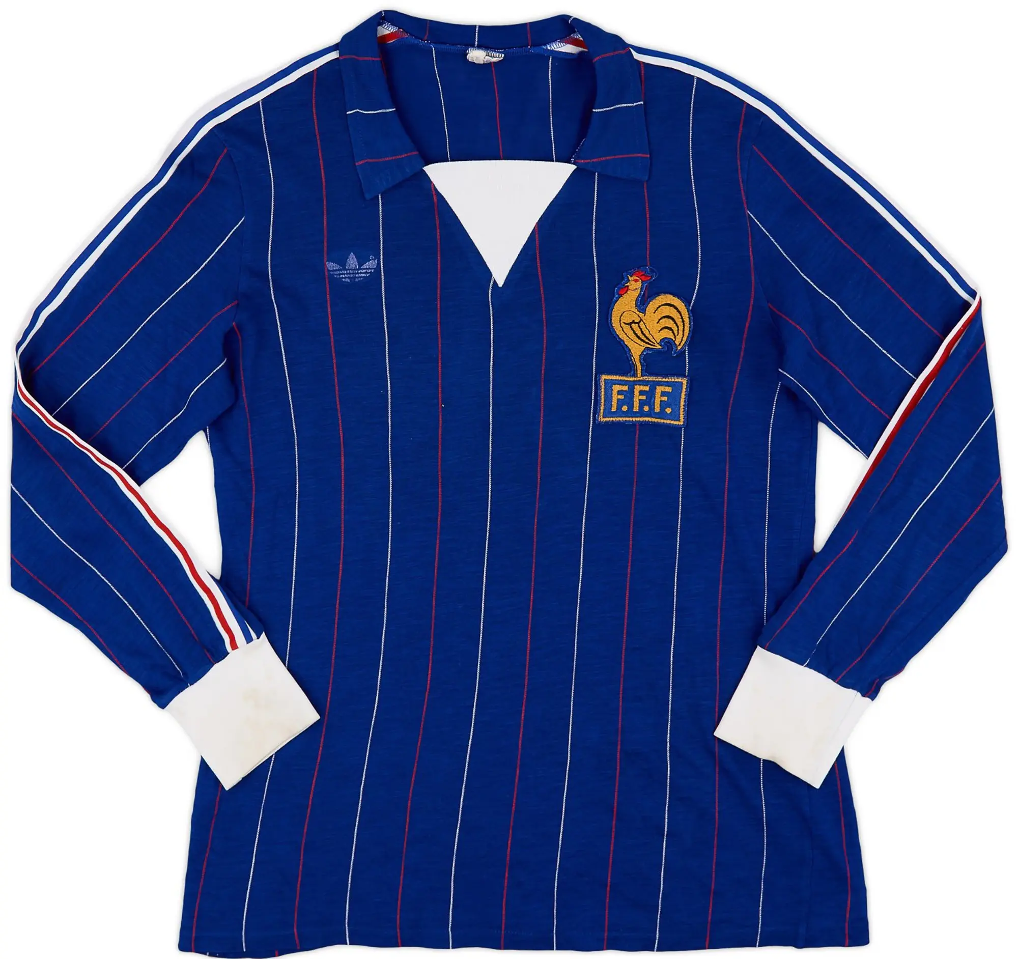 adidas 1980-82 France Home L/S Shirt - 6/10 - (M)