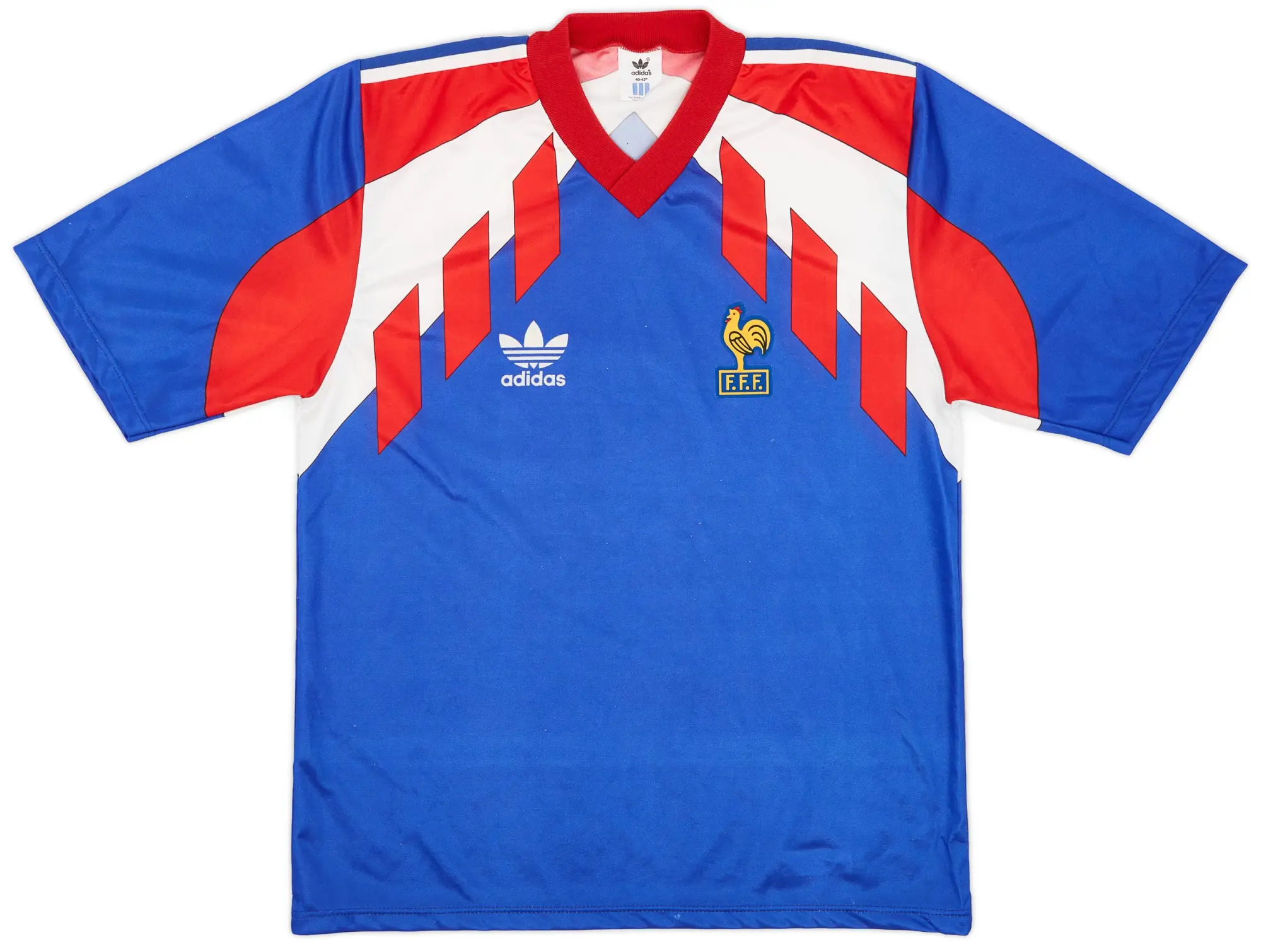 adidas 1990-92 France Home Shirt - 8/10 - (M/L)
