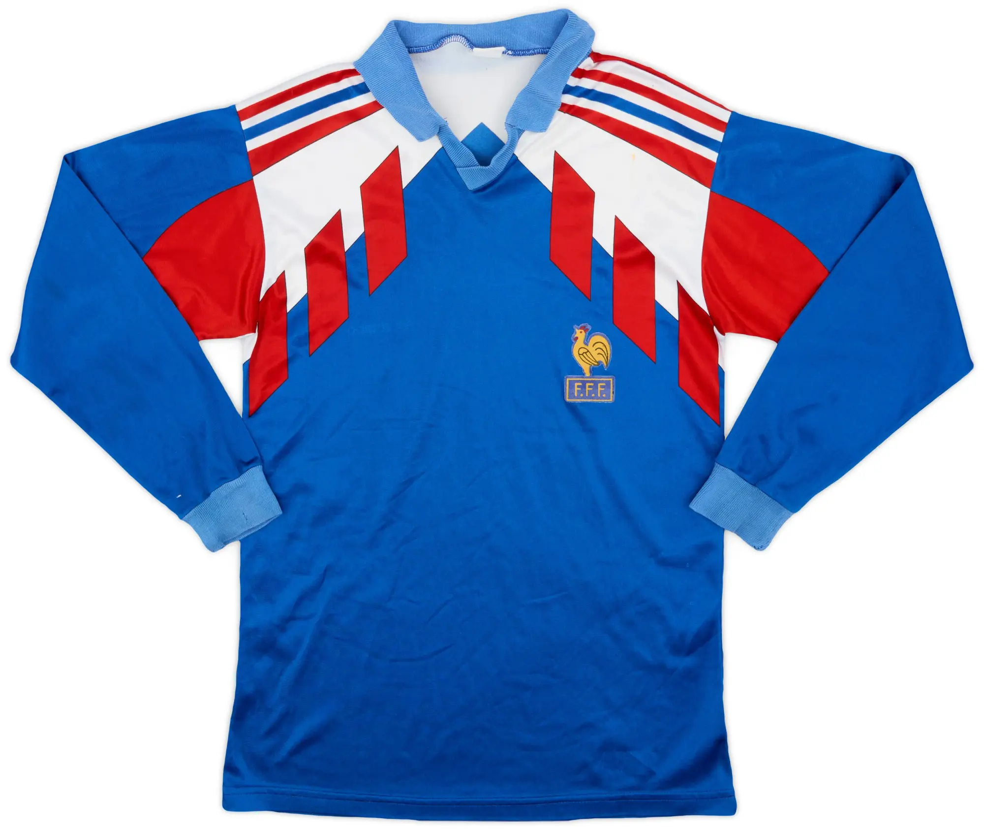 adidas 1990-92 France Home L/S Shirt - 5/10 - (S)